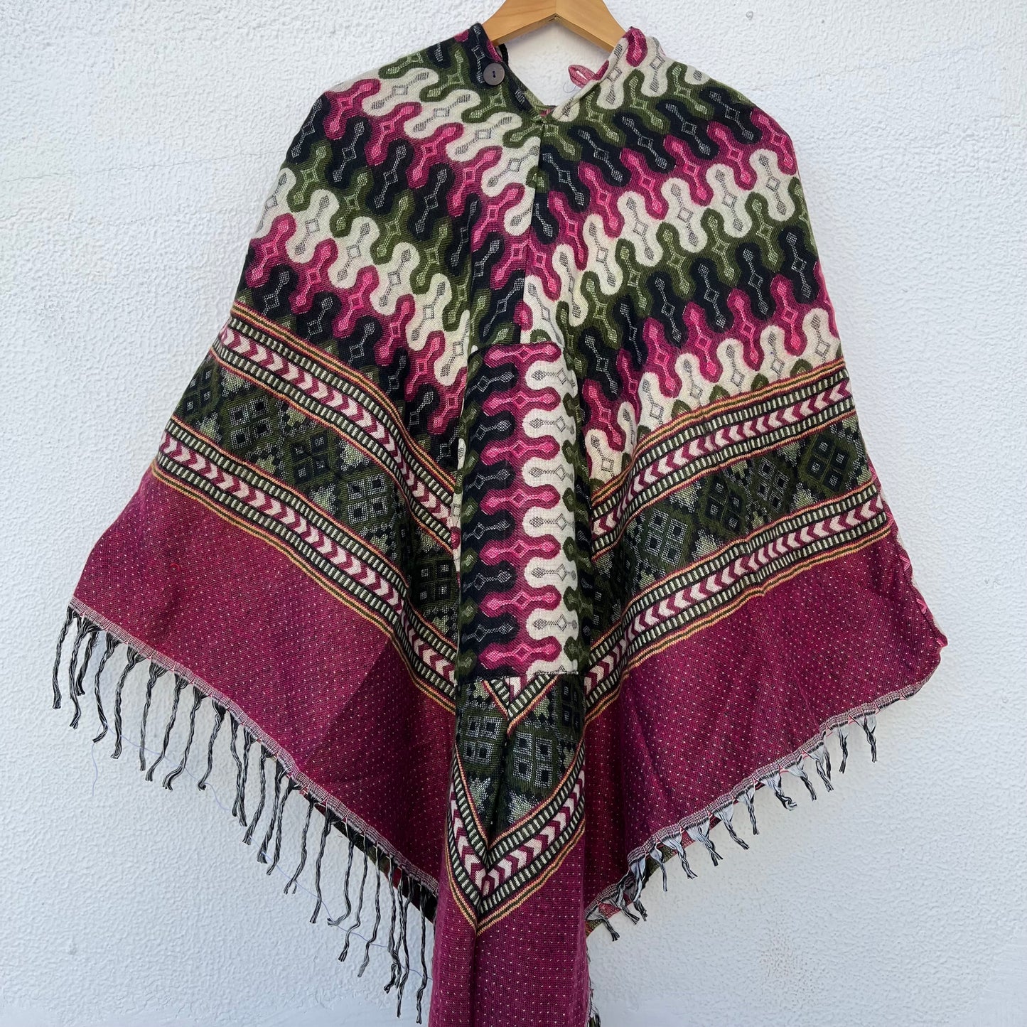 Pahadi Printed Poncho With Hood