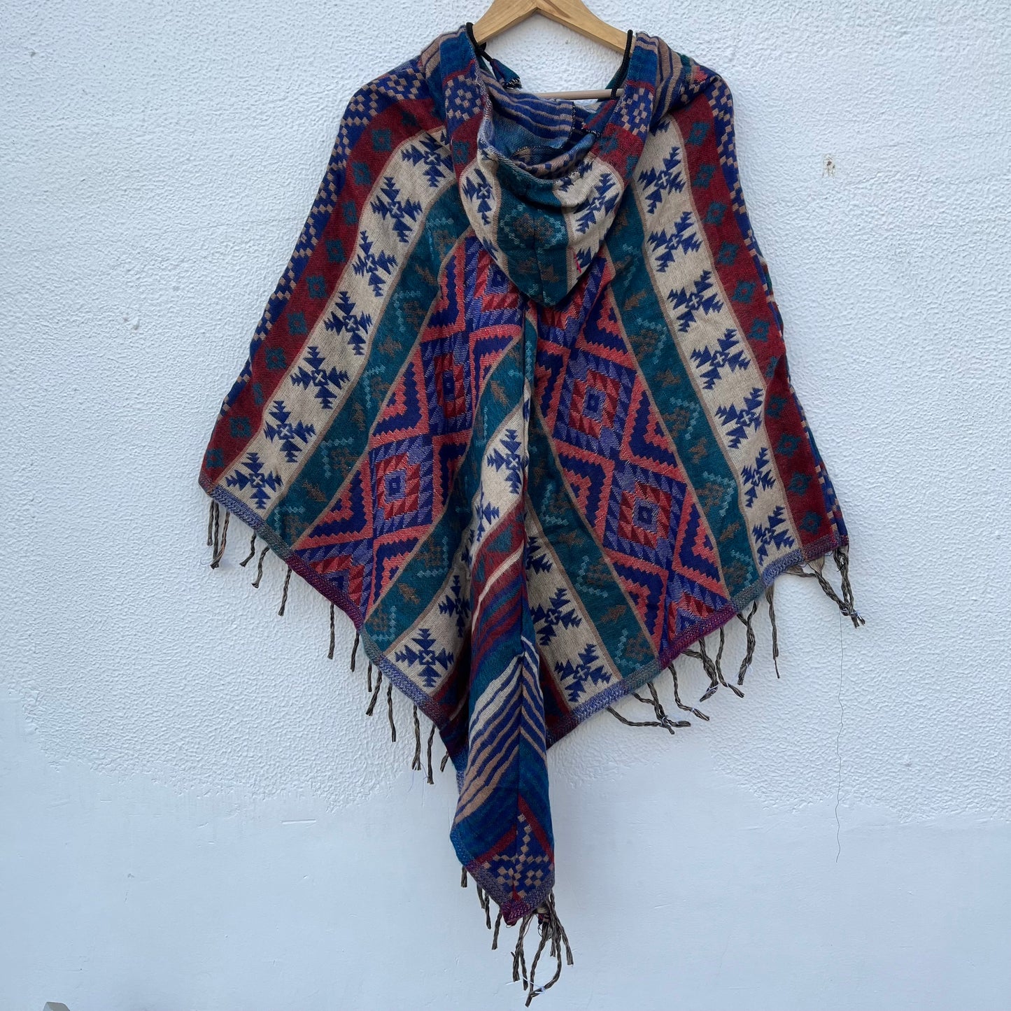 Pahadi Printed Poncho With Hood