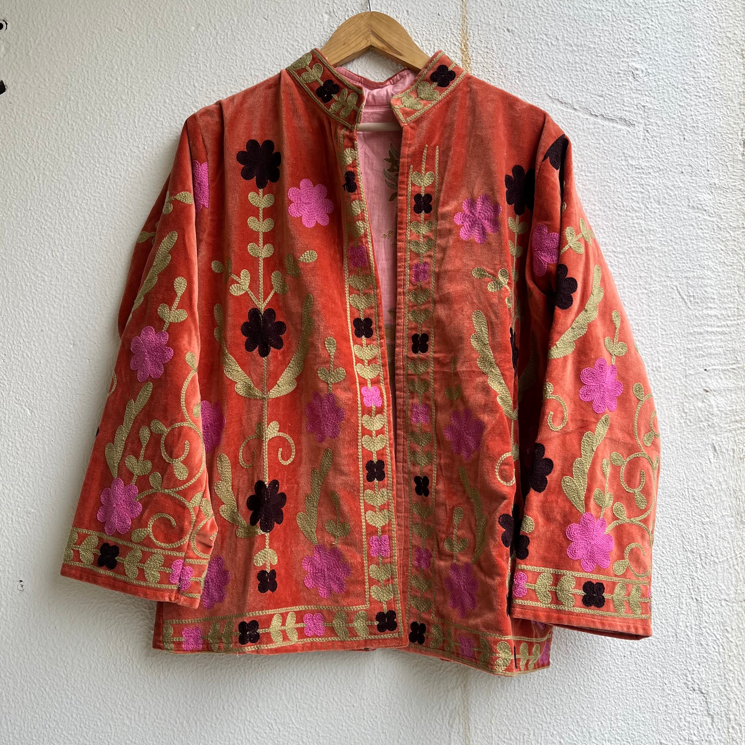 Jaipuri Thread Velvet Jacket