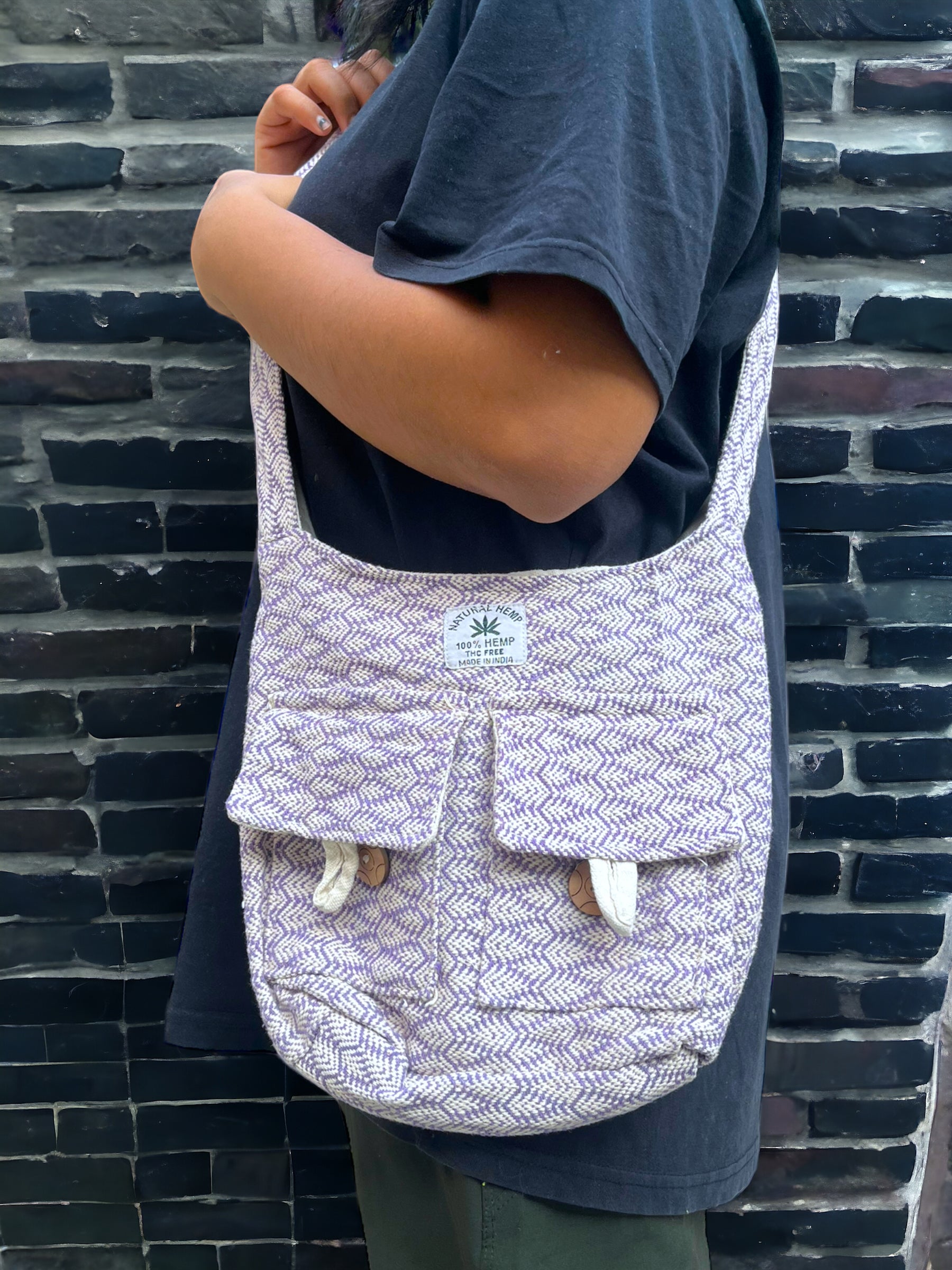 Small Hemp Jhola - Lavender