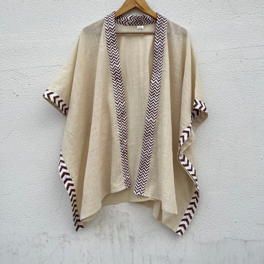 Karwaan Cotton Shrug - Warm Cream
