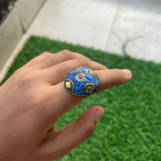 Retro Laakh Adjustable Ring