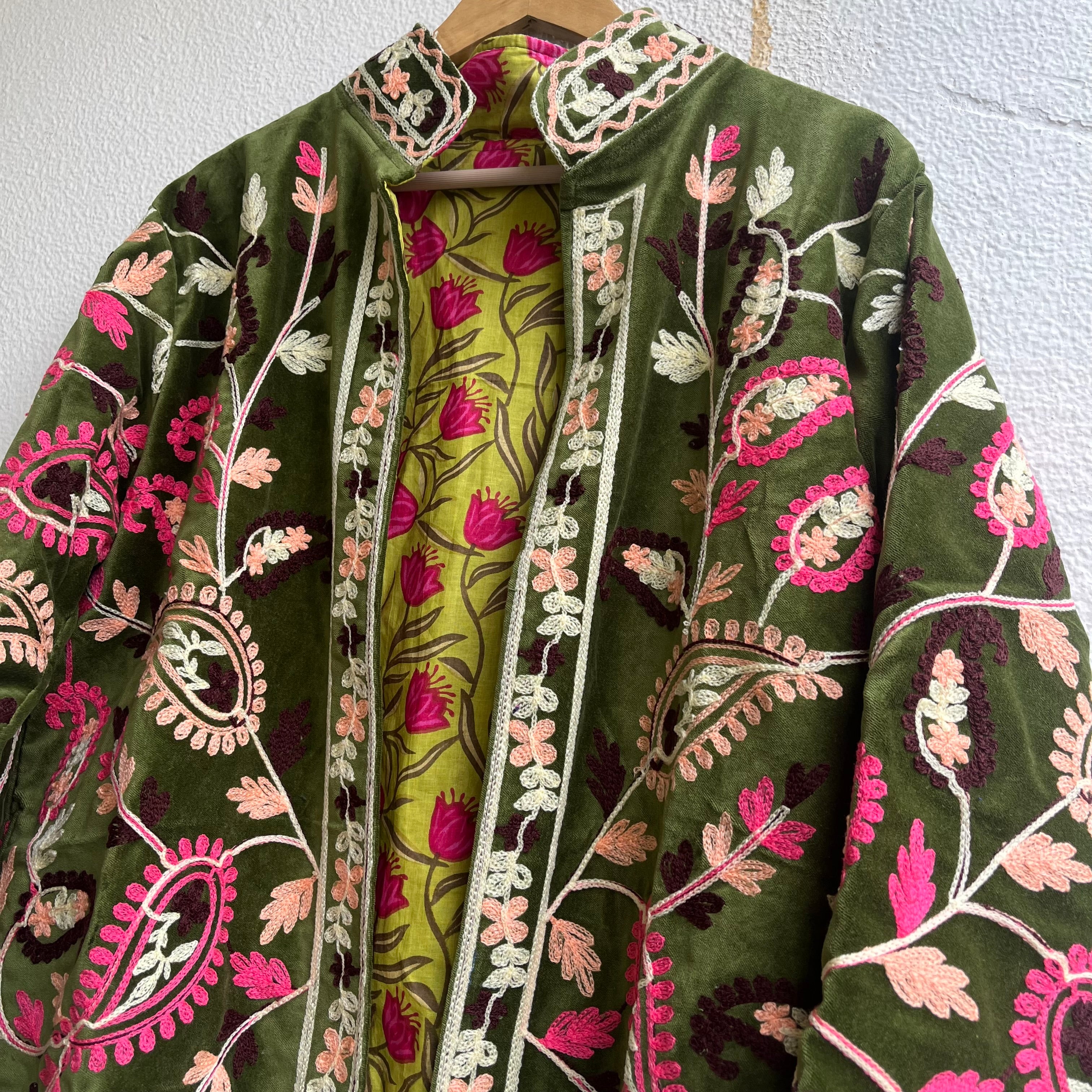 Jaipuri Thread Velvet Jacket
