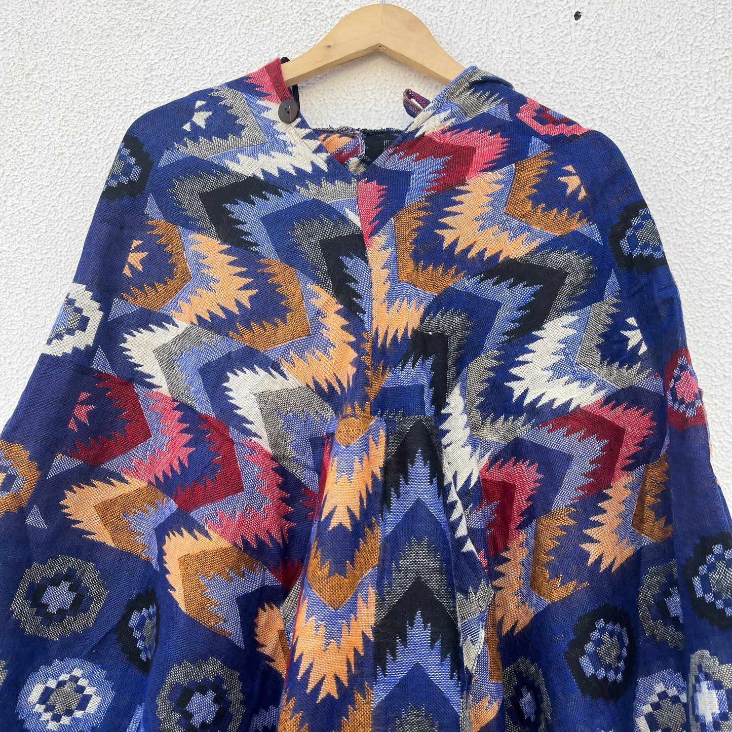 Pahadi Printed Poncho With Hood