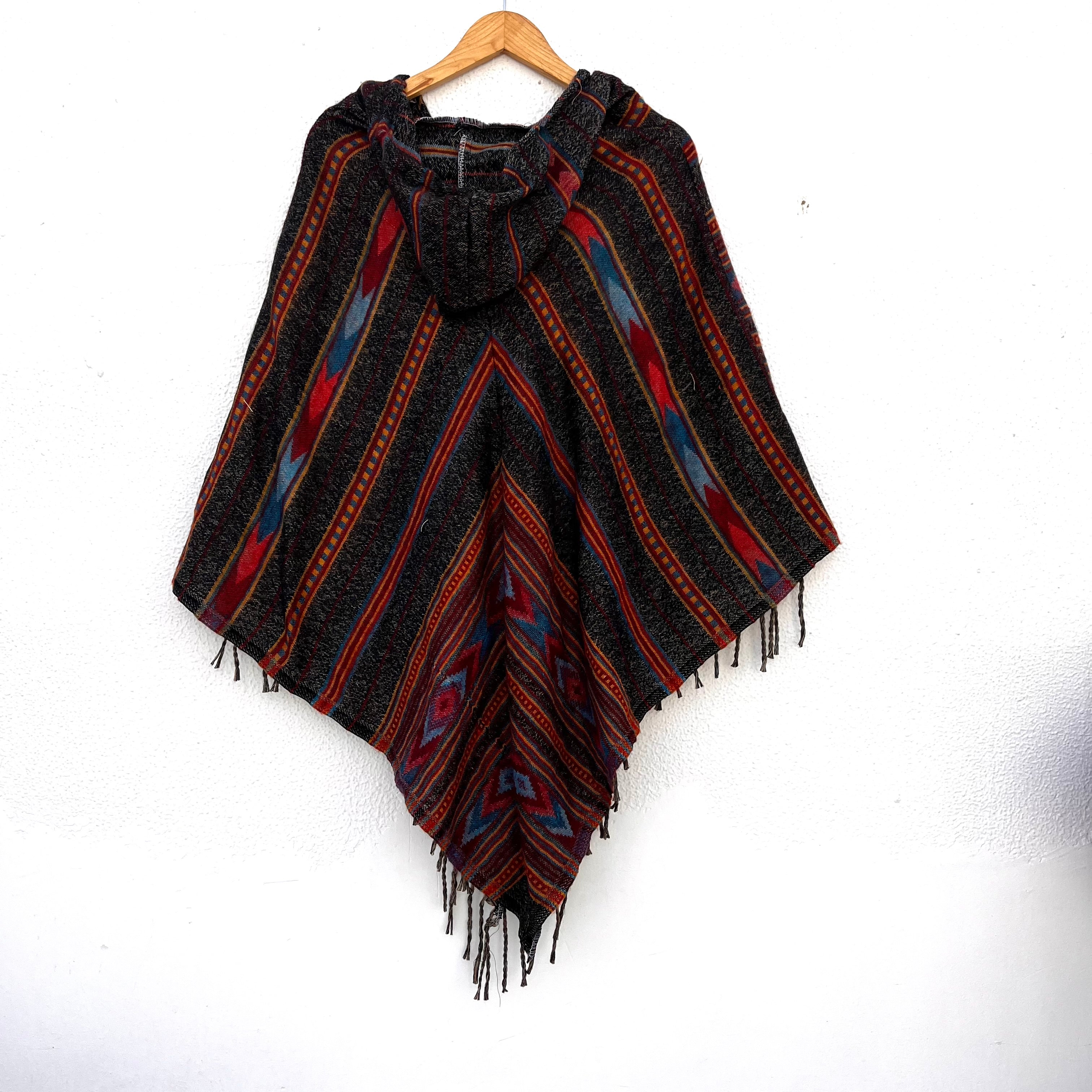 Pahadi Printed Poncho With Hood