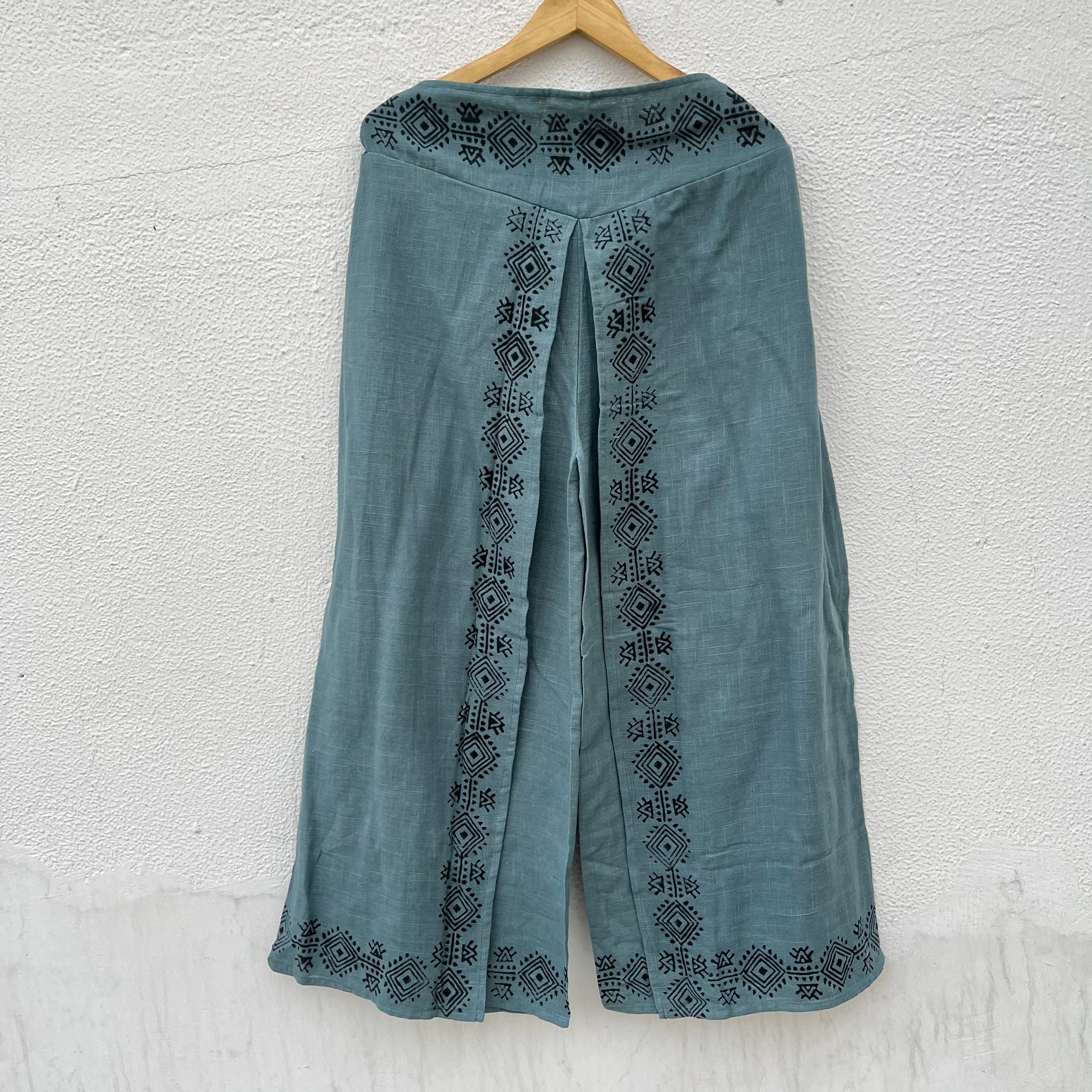 Mastani Cotton Pant- Teal Blue