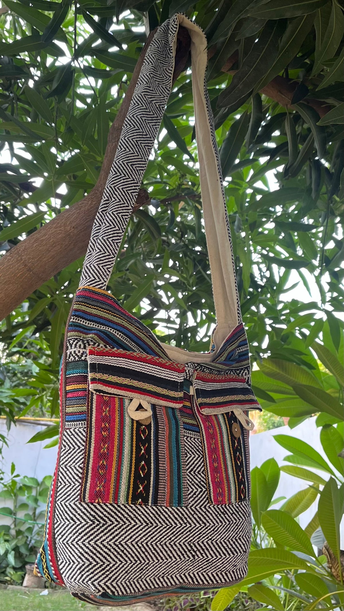 Big Hemp Jhola - Multicolor