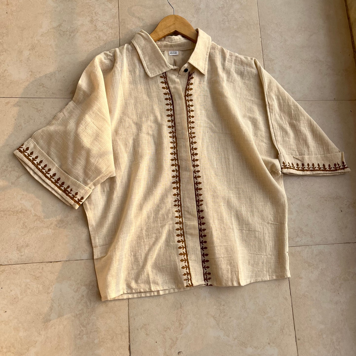 Rahgir Cotton Shirt - Warm Cream