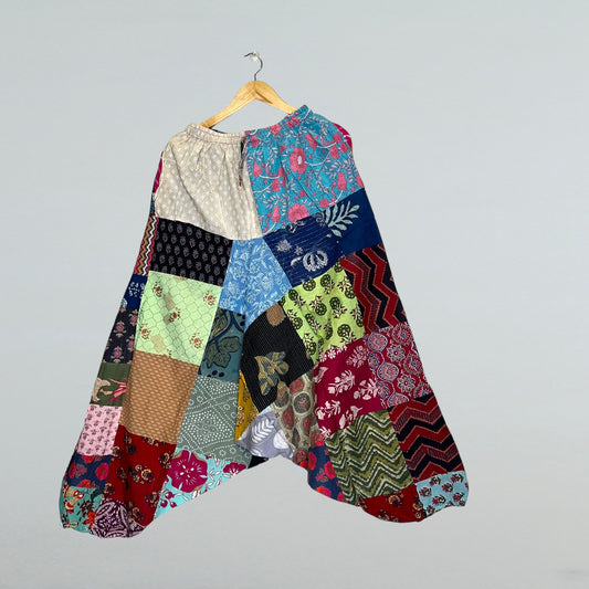 Patchwork Harem Pants