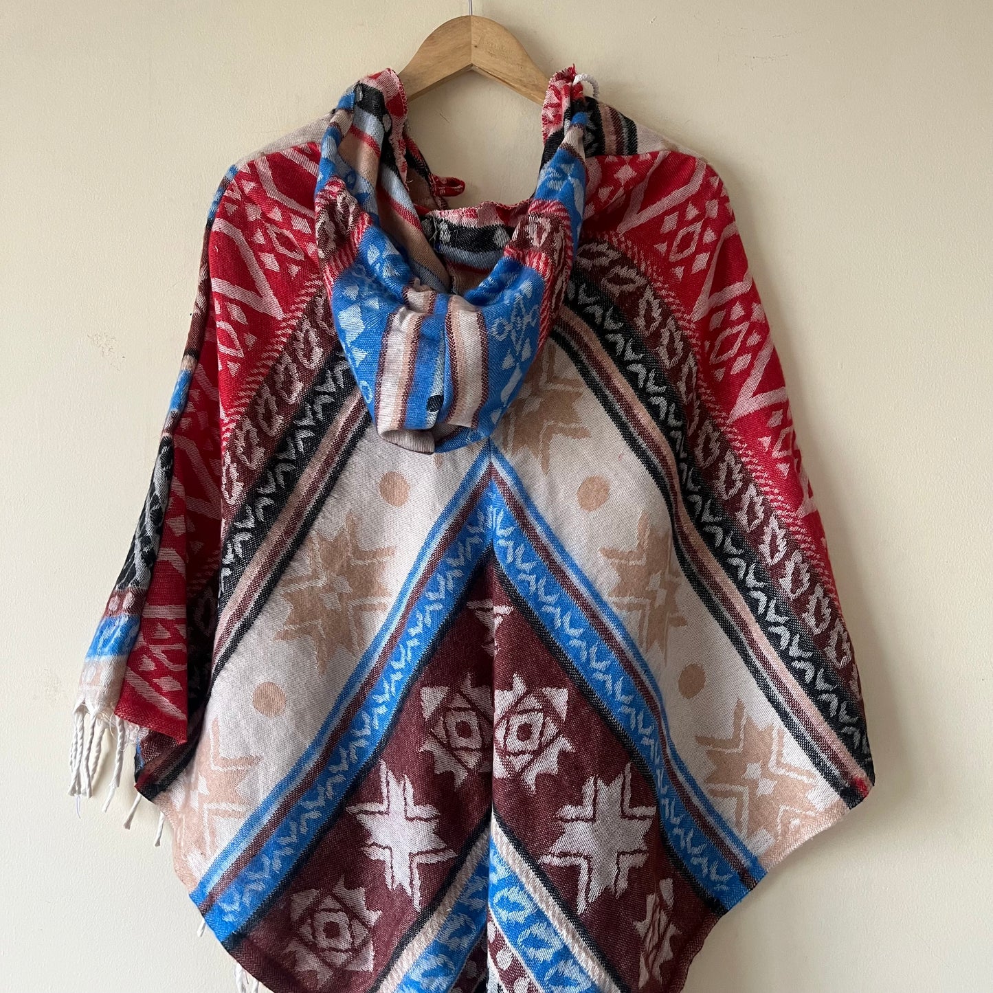 Pahadi Printed Poncho With Hood