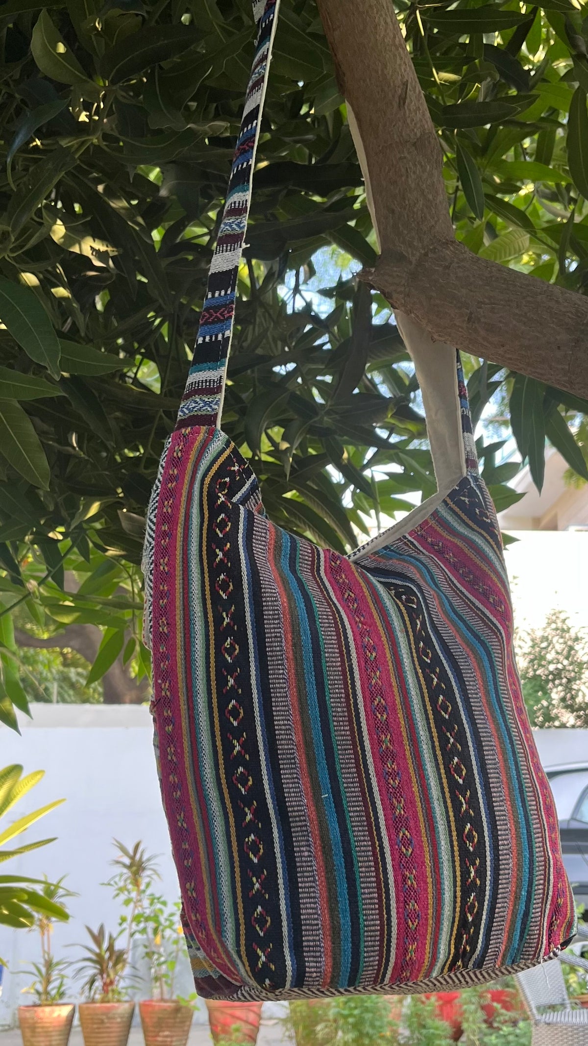 Big Hemp Jhola - Multicolor