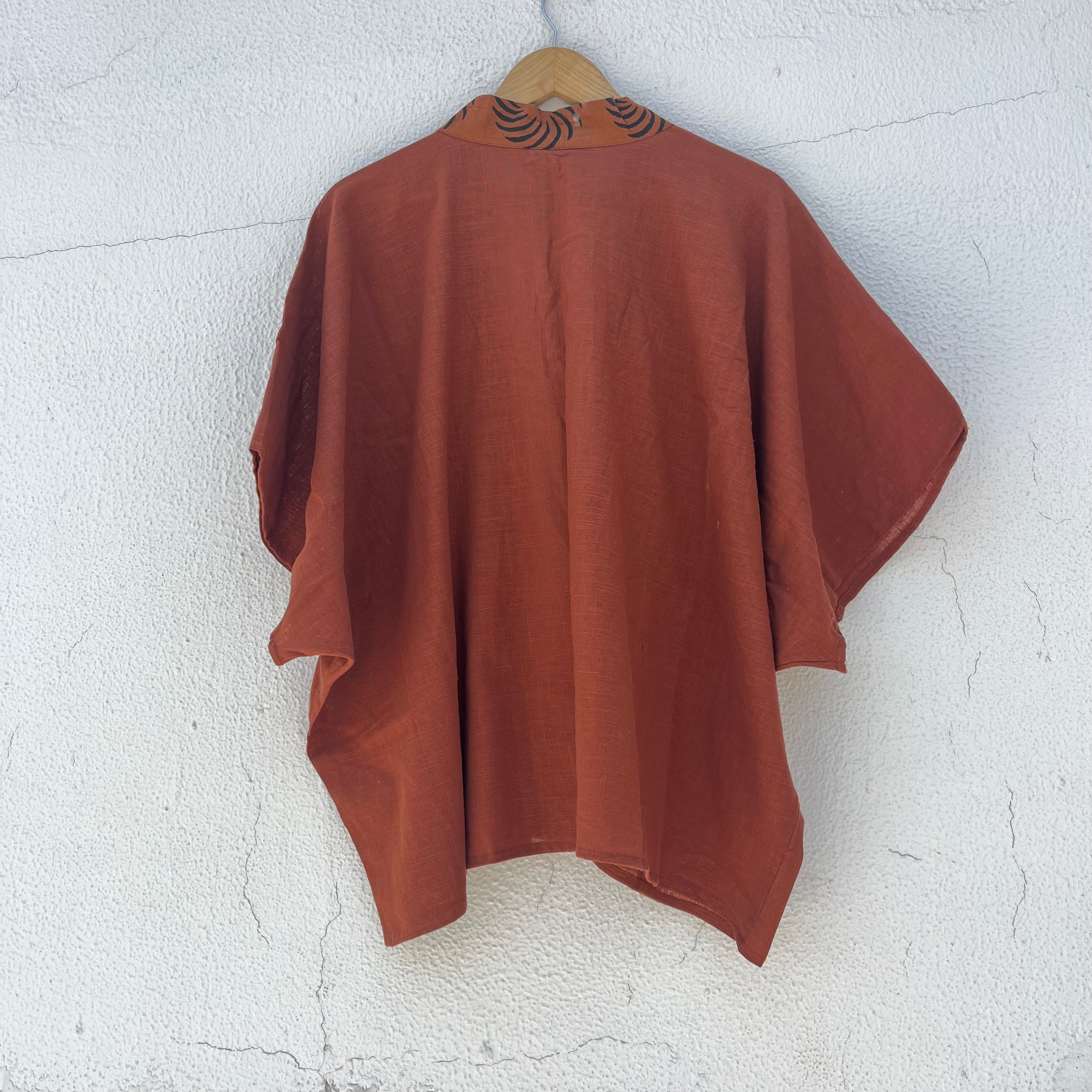 Arika Cotton Shrug- Rust Orange