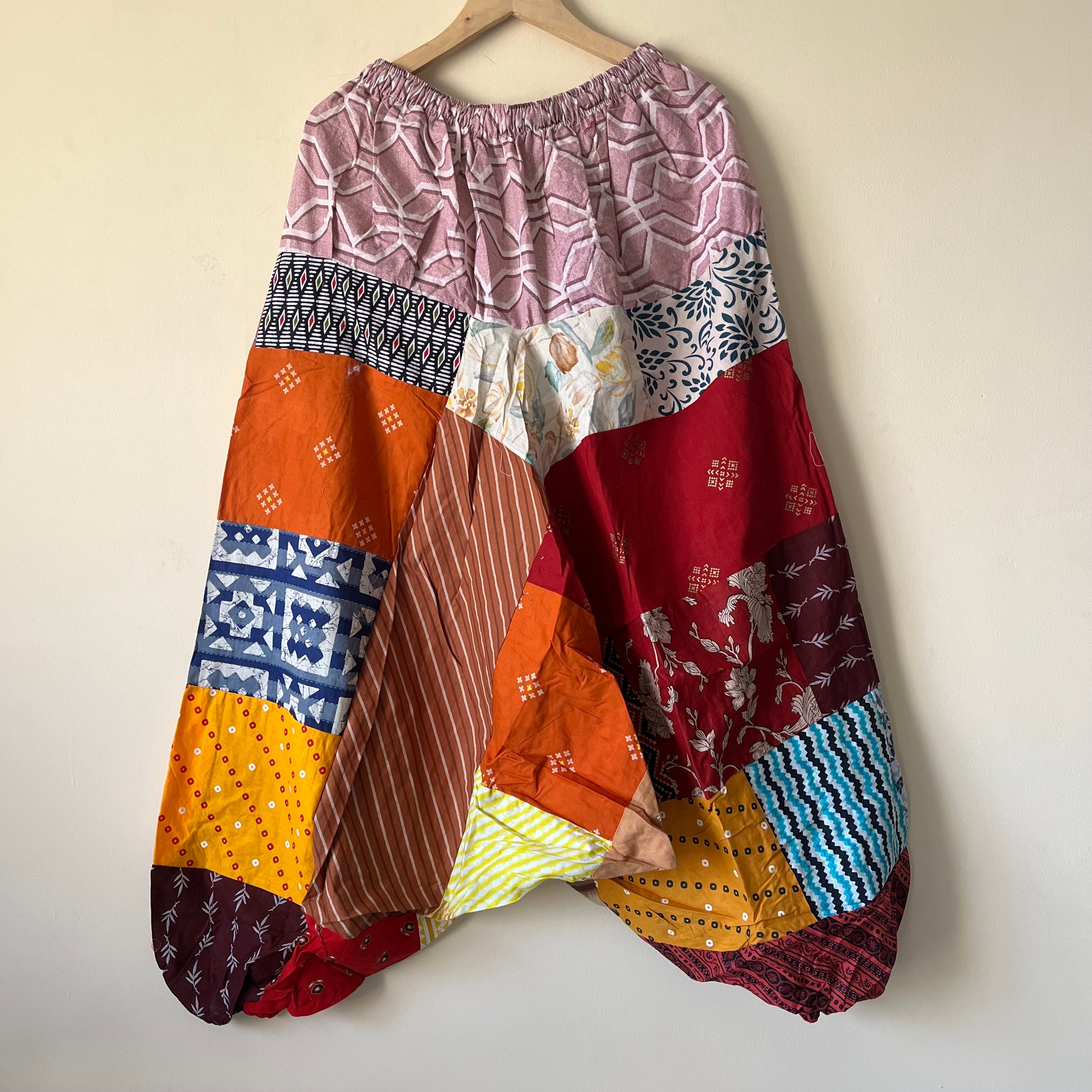 Patchwork Harem Pants