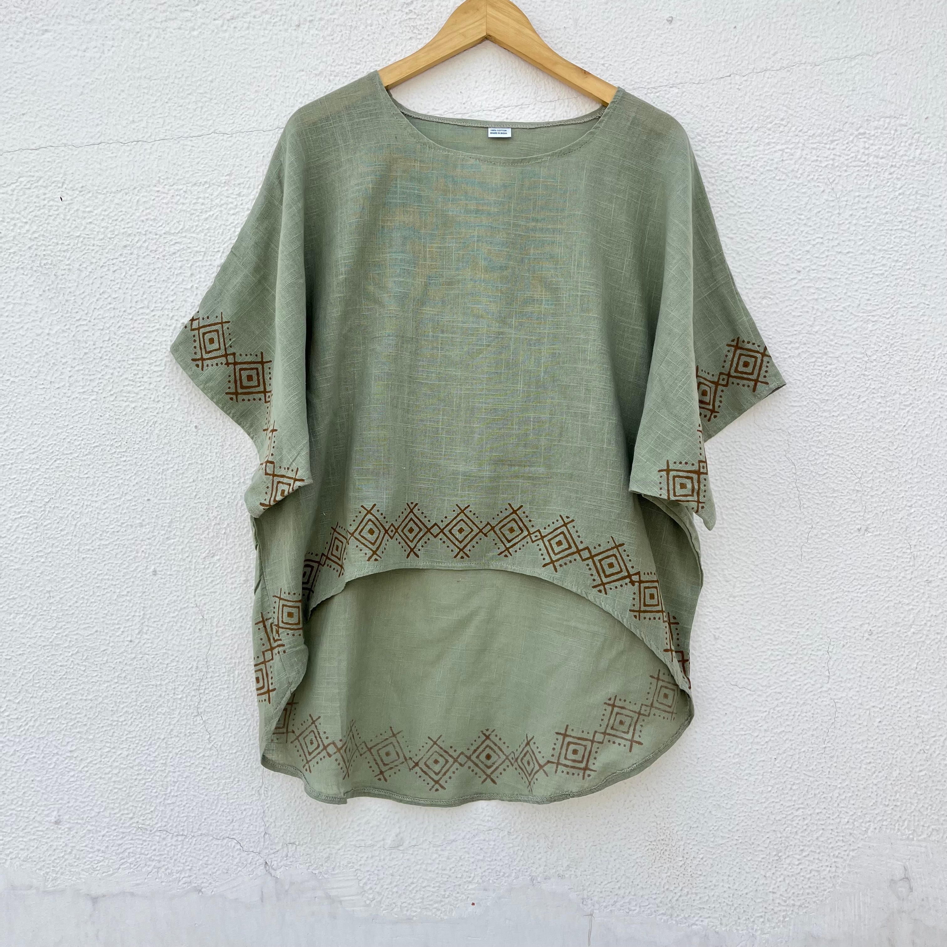 Aawara Cotton Top- Sage Green