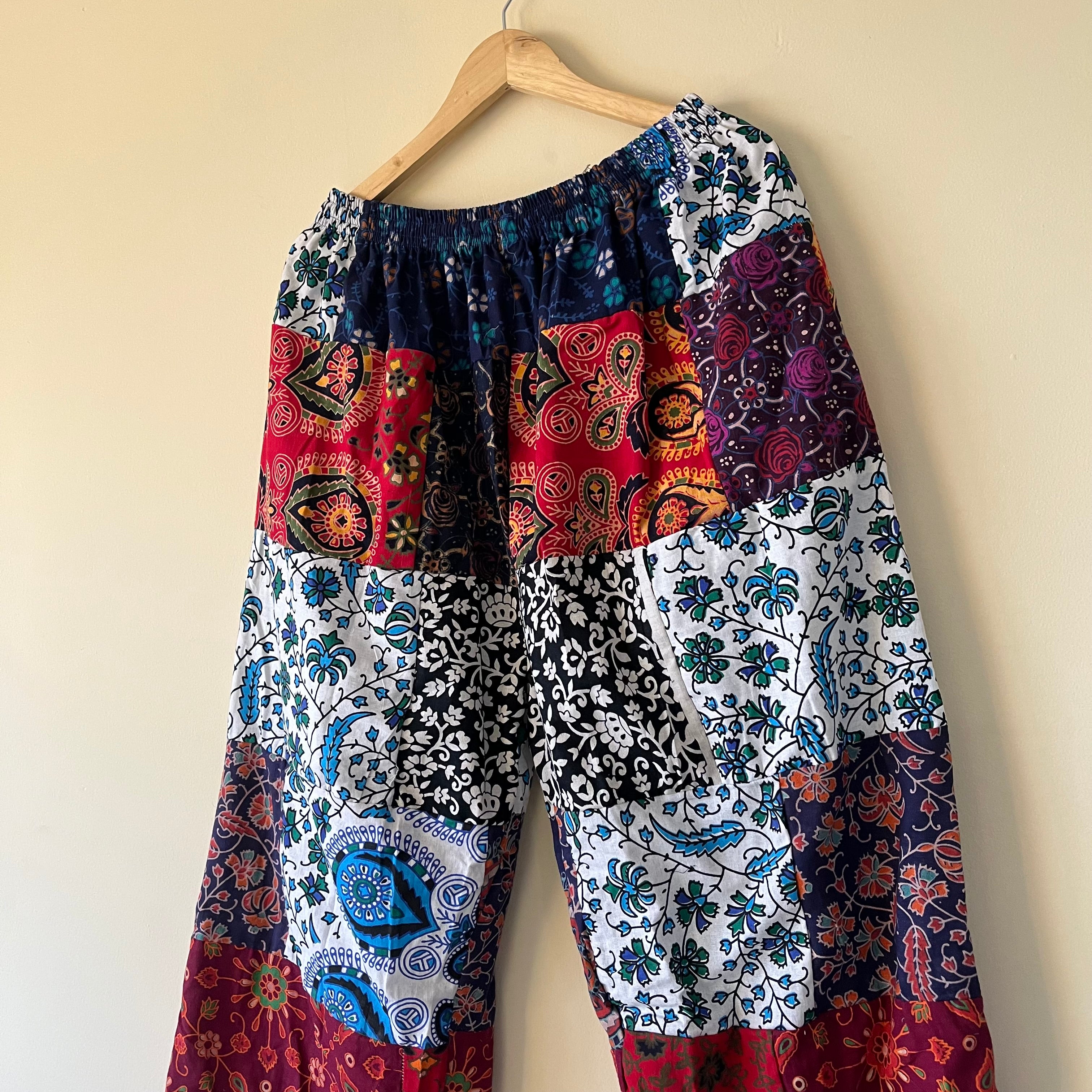 Cotton Patchwork  Pants- Mix Print (Palazzo Style)