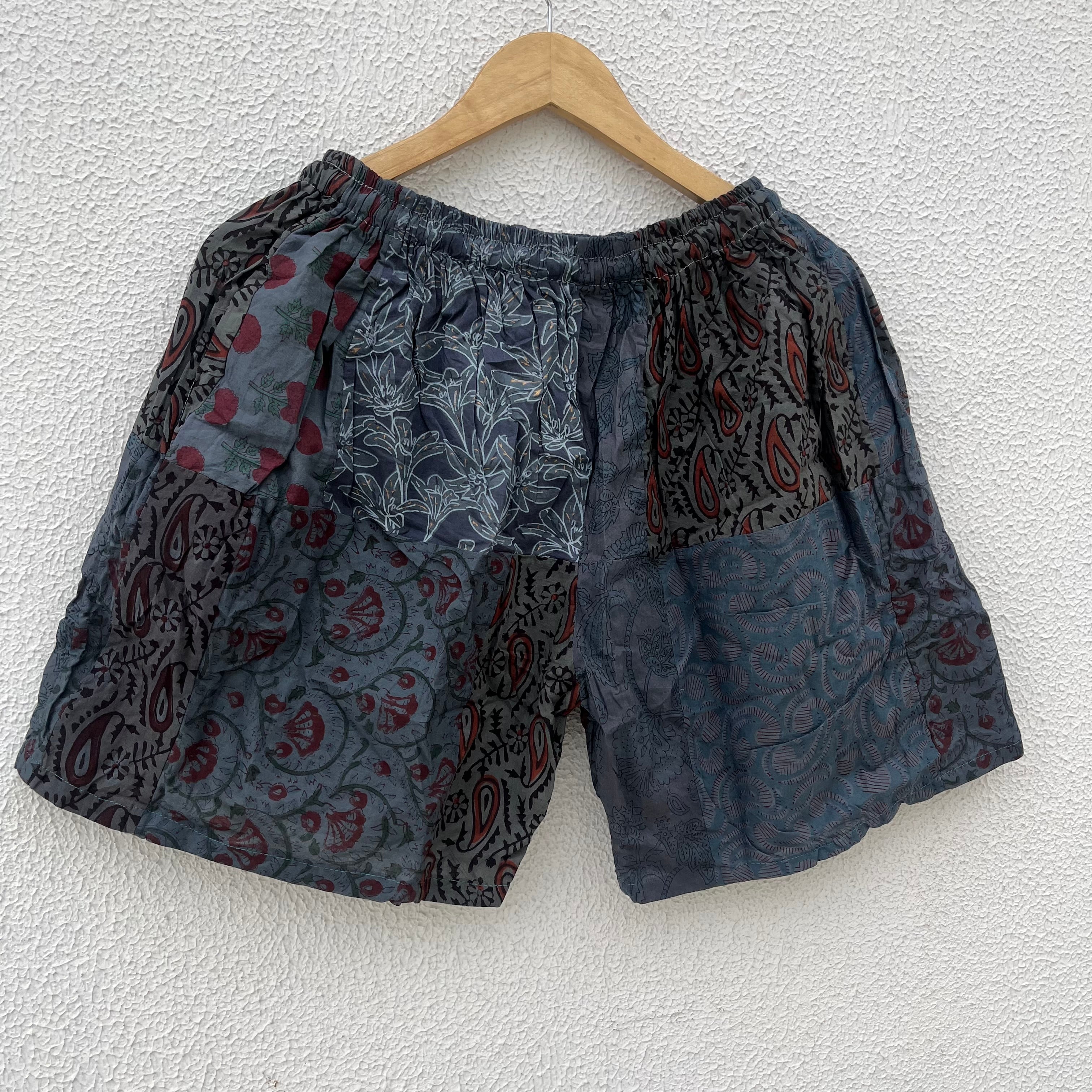 Patchwork Shorts - Grey