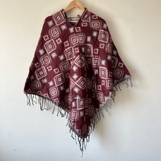 Pahadi Printed Poncho With Hood