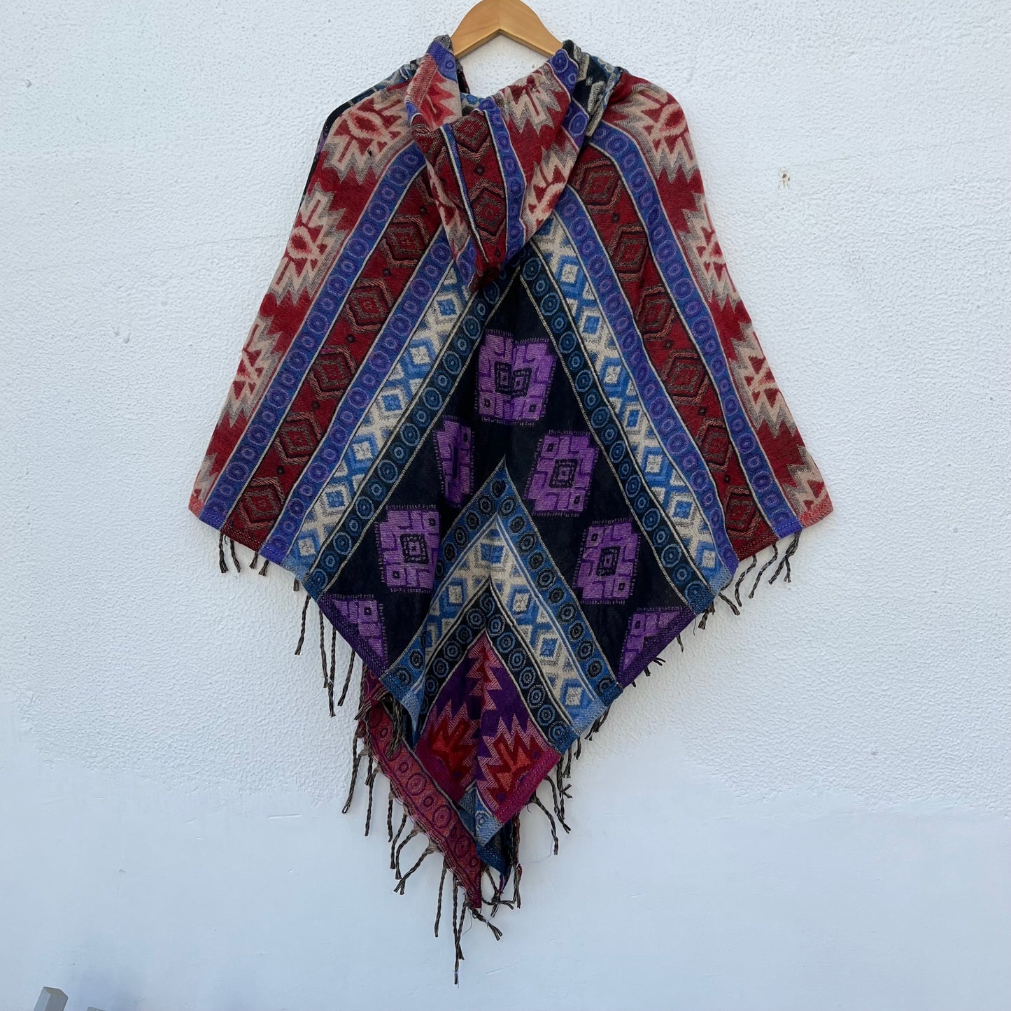 Pahadi Printed Poncho With Hood