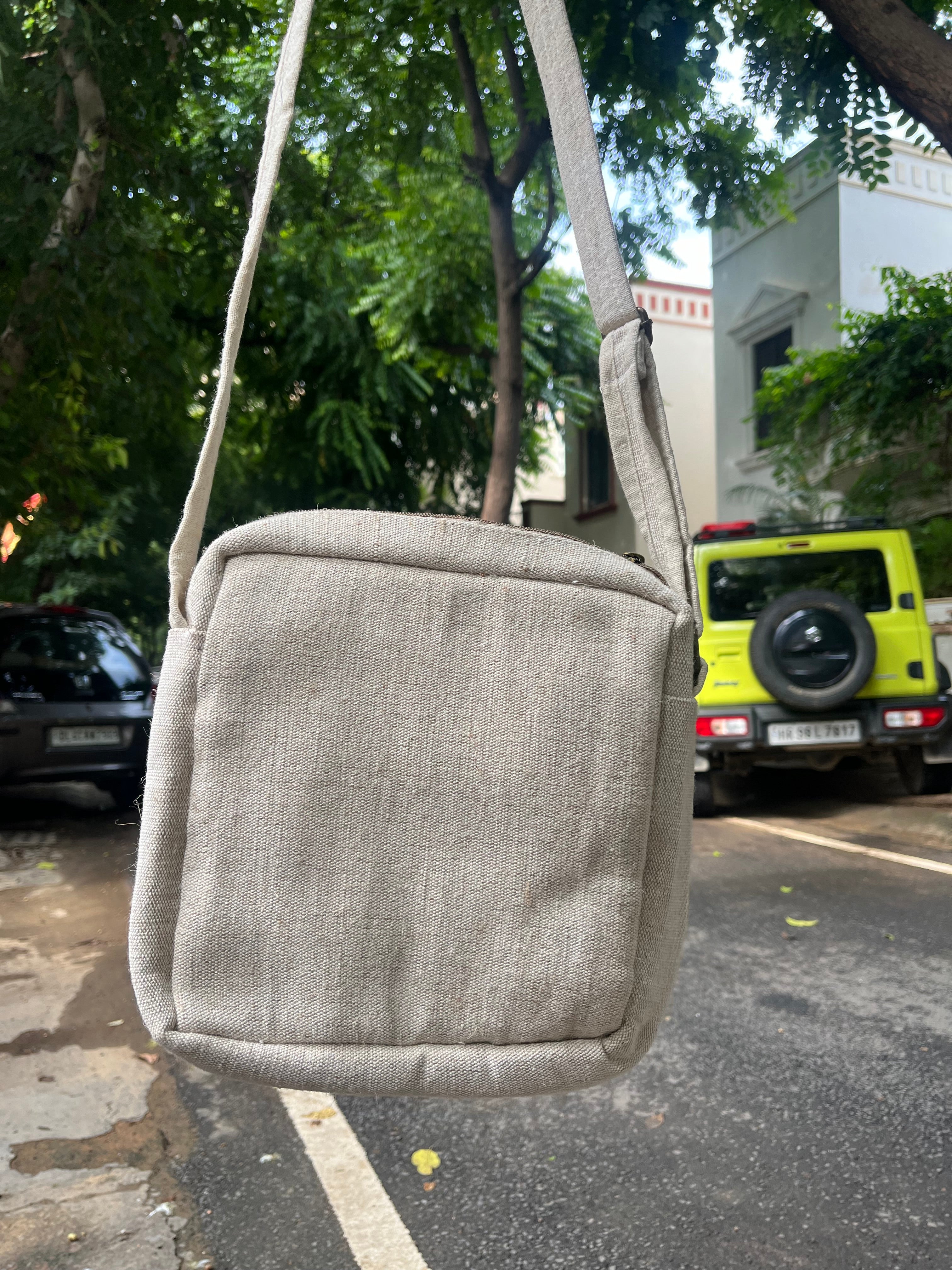 Square Sling Bag - Beige