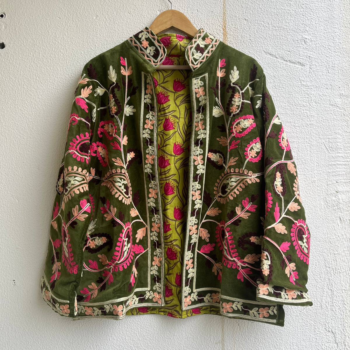 Jaipuri Thread Velvet Jacket
