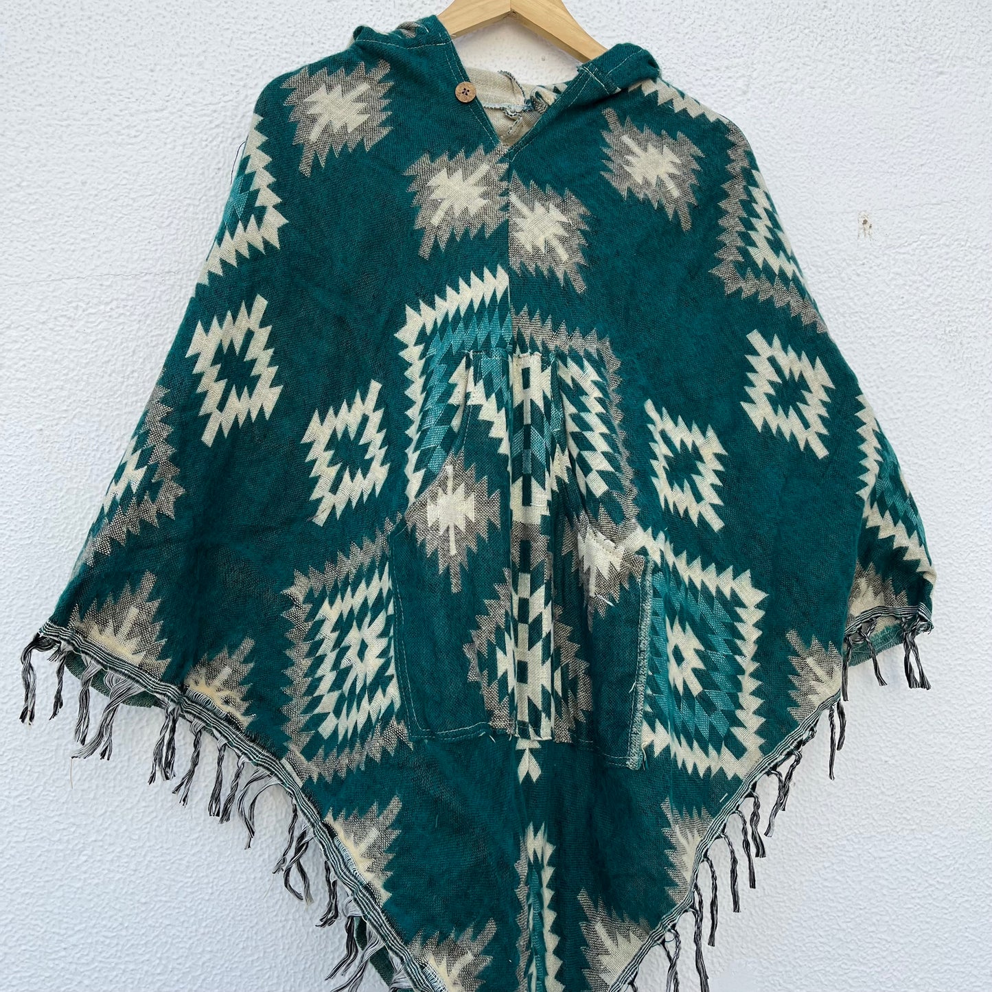 Pahadi Printed Poncho With Hood