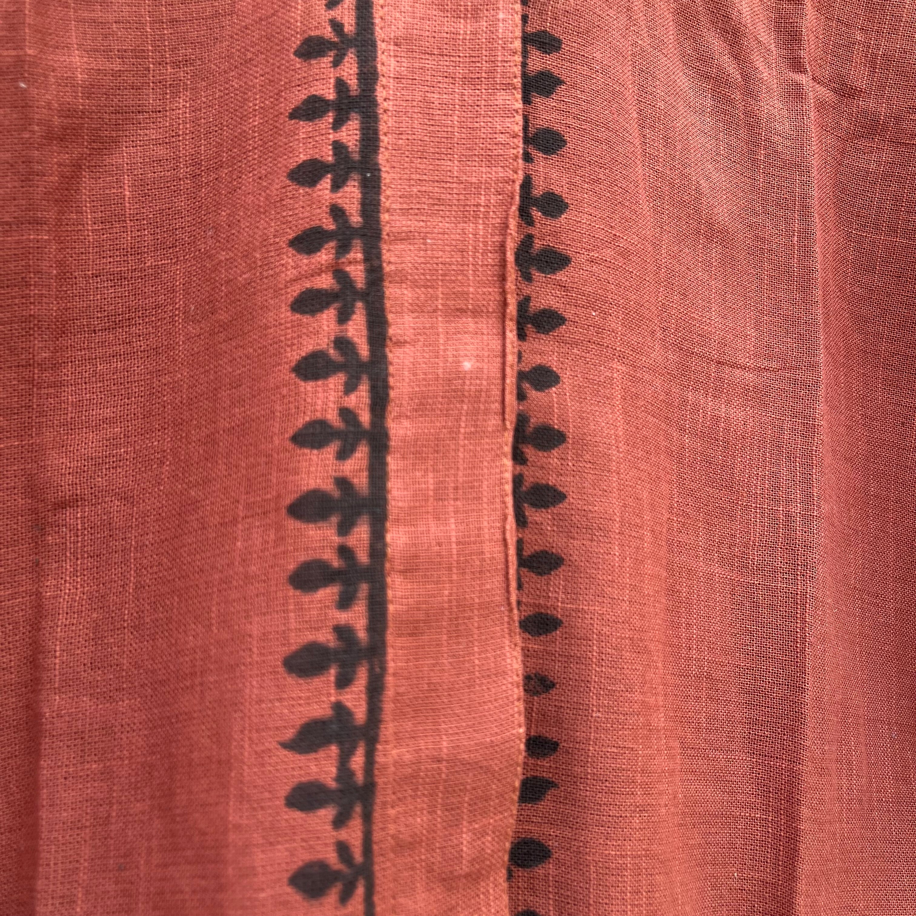 Rahgir Cotton Shirt - Rust Orange
