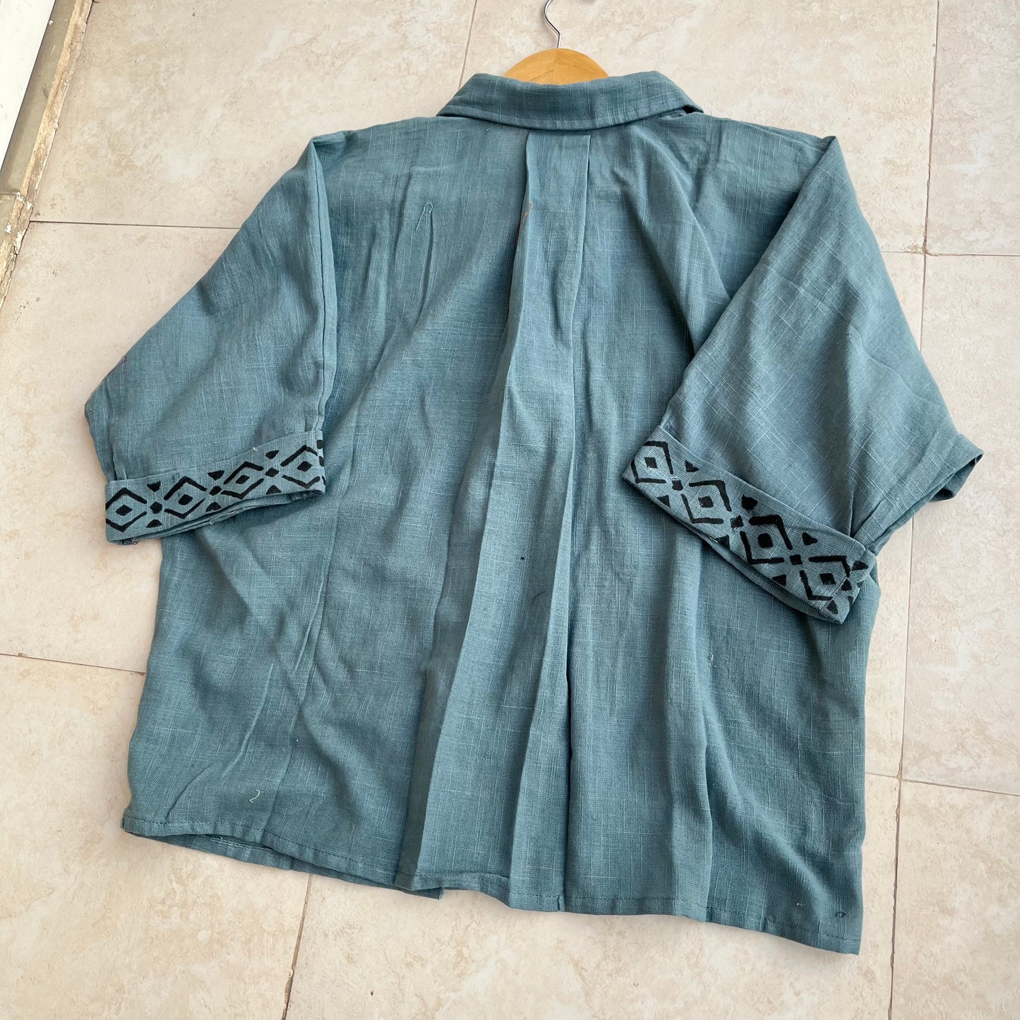 Rahgir Cotton Unisex Shirt - Dusty Teal