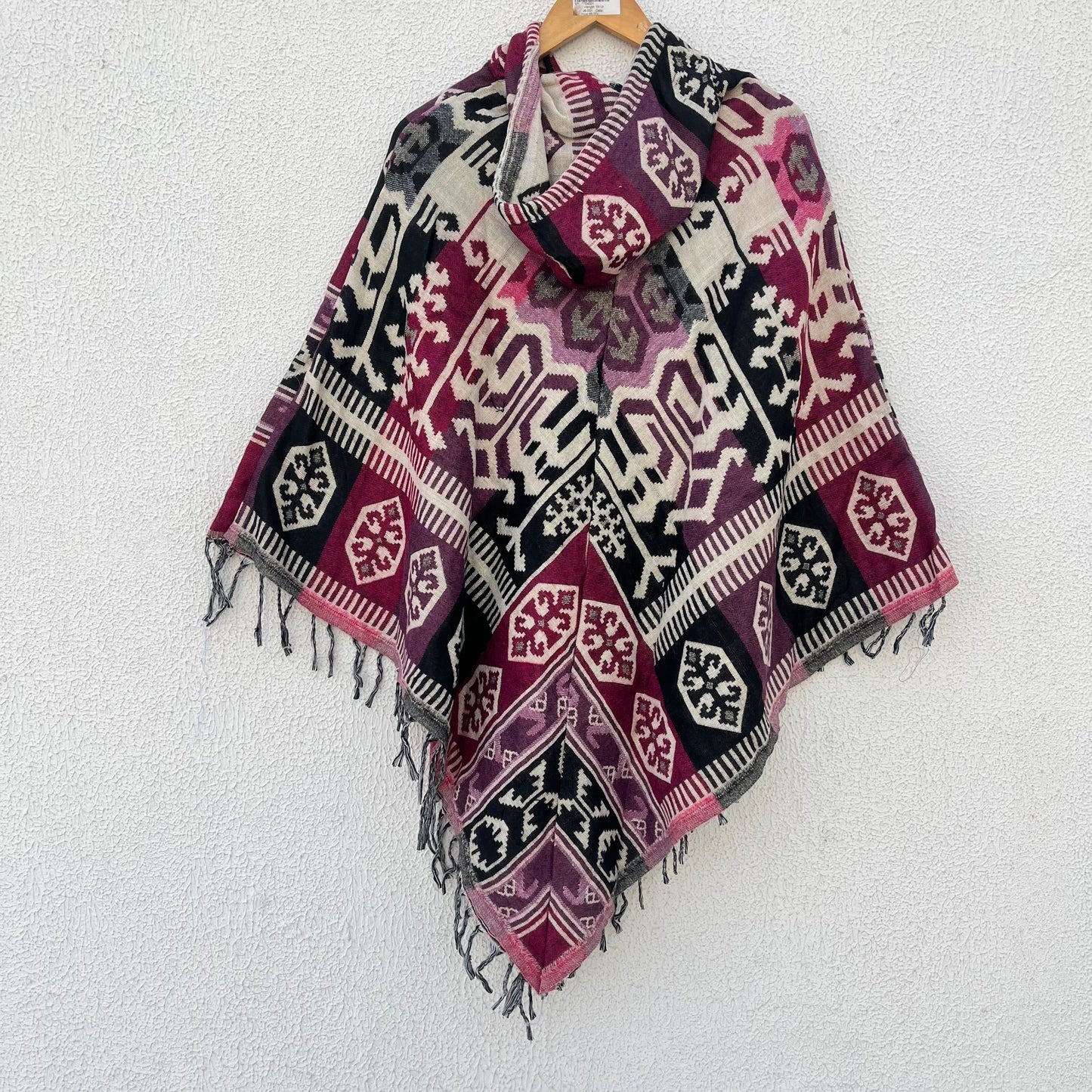 Pahadi Printed Poncho With Hood