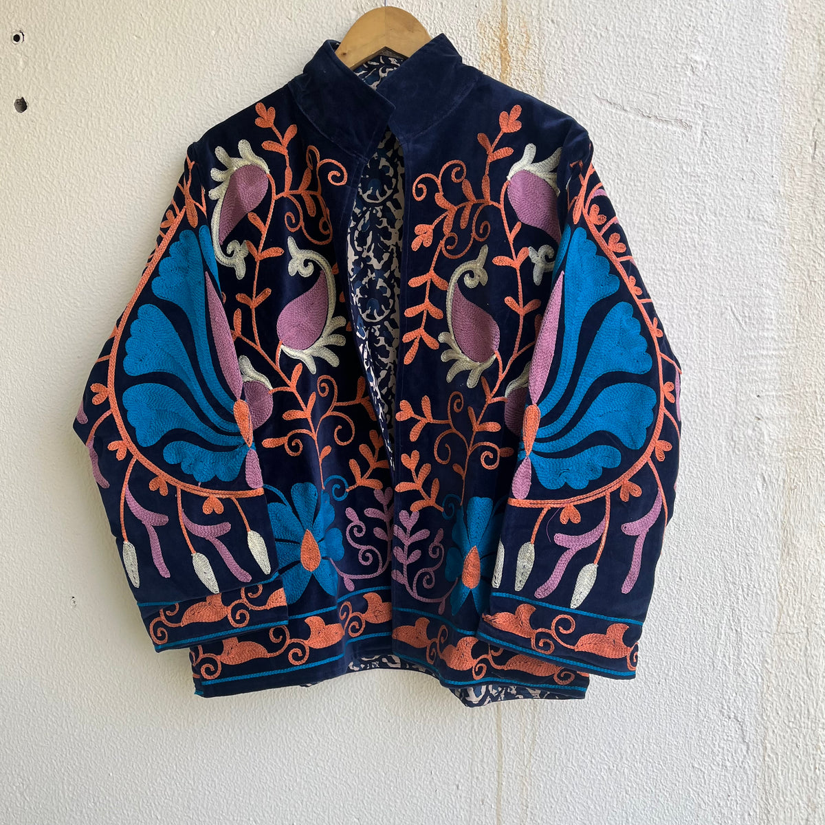 Jaipuri Thread Velvet Jacket