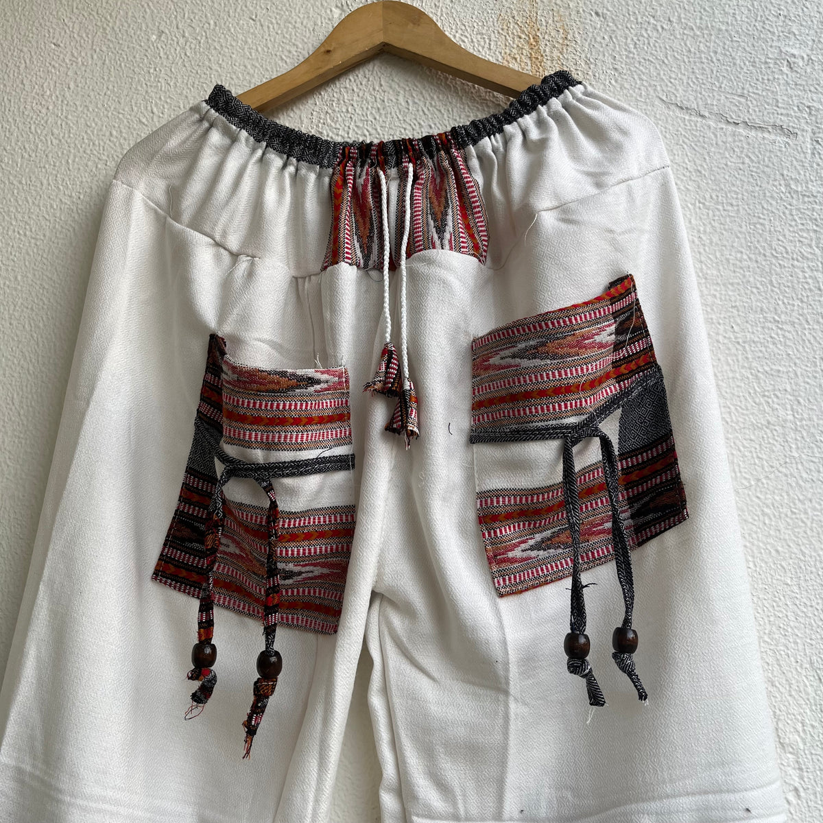 Woollen Kullu 3 Patti Pants- White