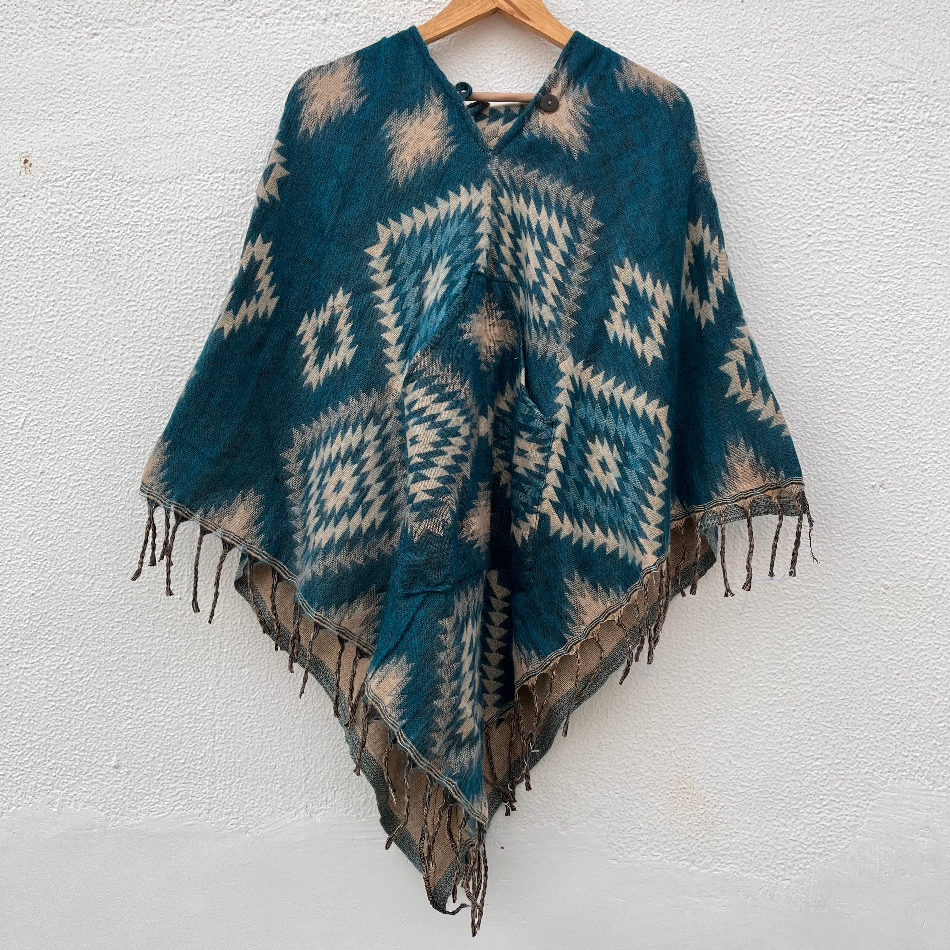 Pahadi Printed Poncho With Hood