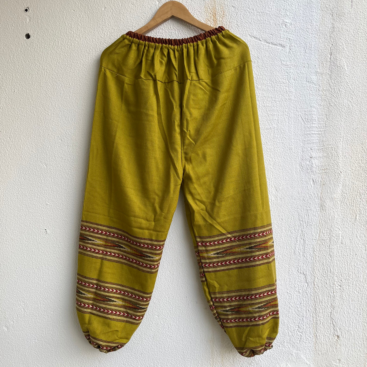 Woollen Kullu 3 Patti Pants- Green