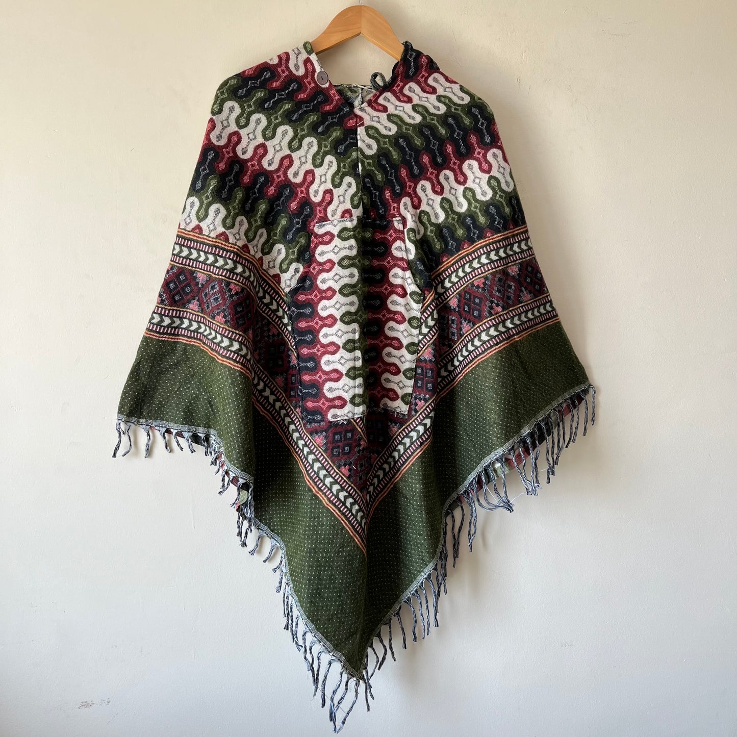 Pahadi Printed Poncho With Hood
