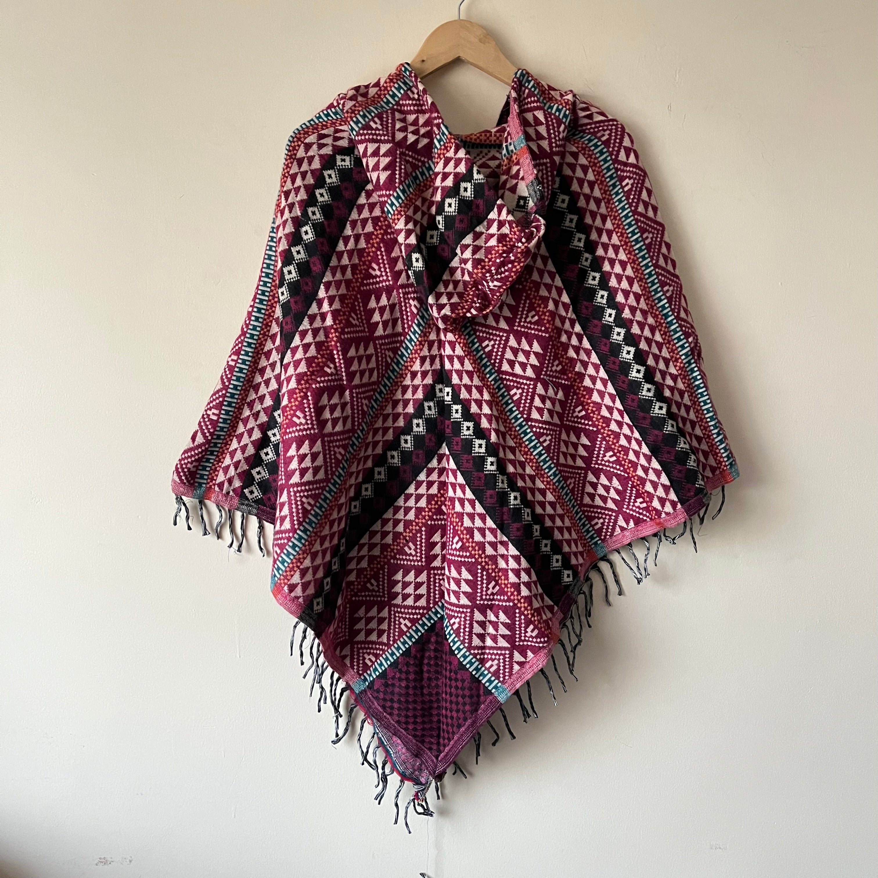 Pahadi Printed Poncho With Hood