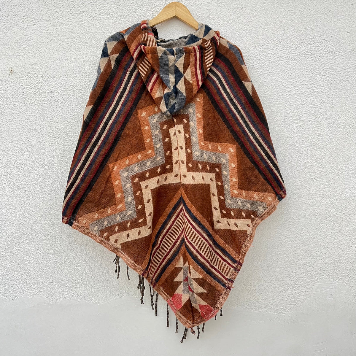 Pahadi Printed Poncho With Hood