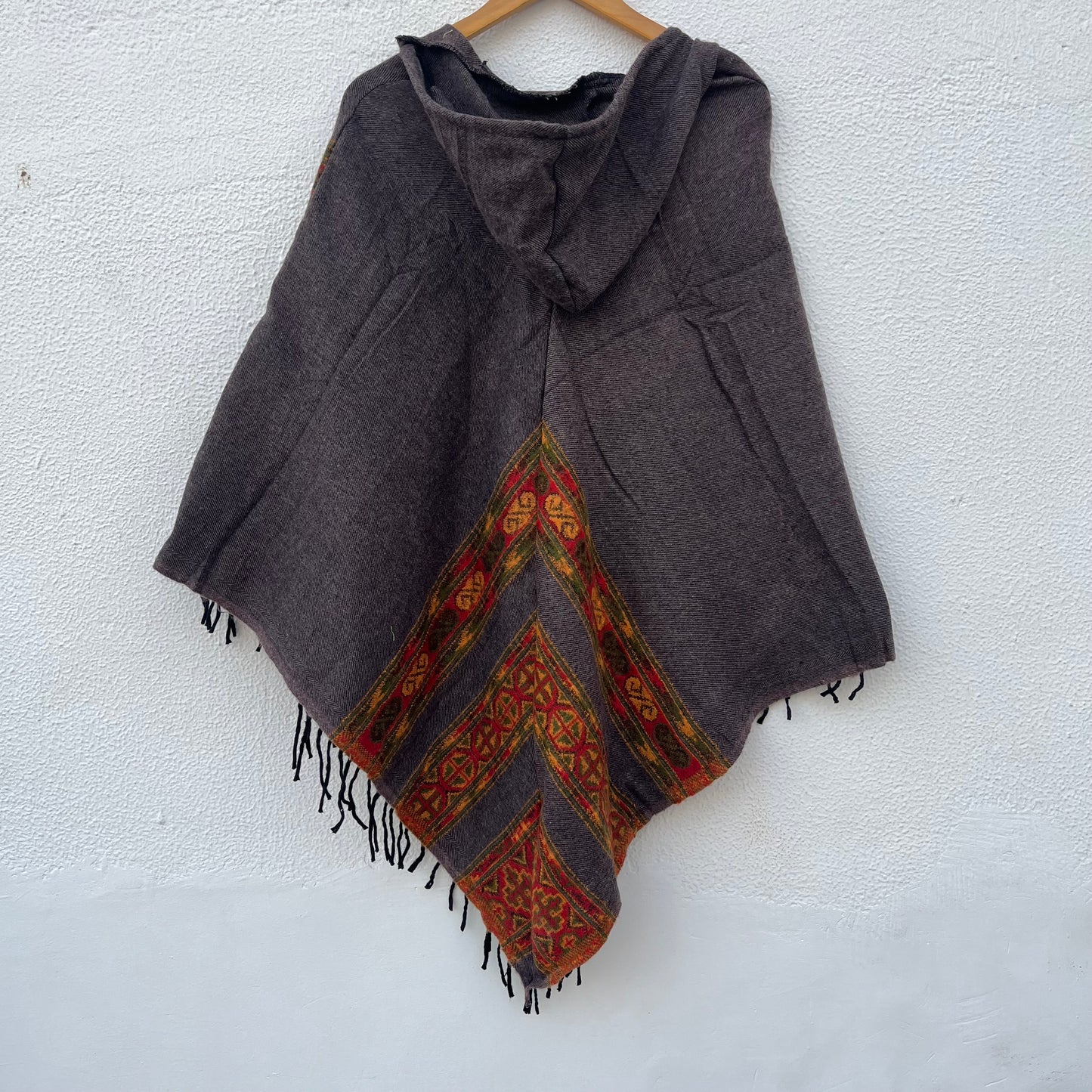 Pahadi Poncho 3 Patti with Hood - Purple