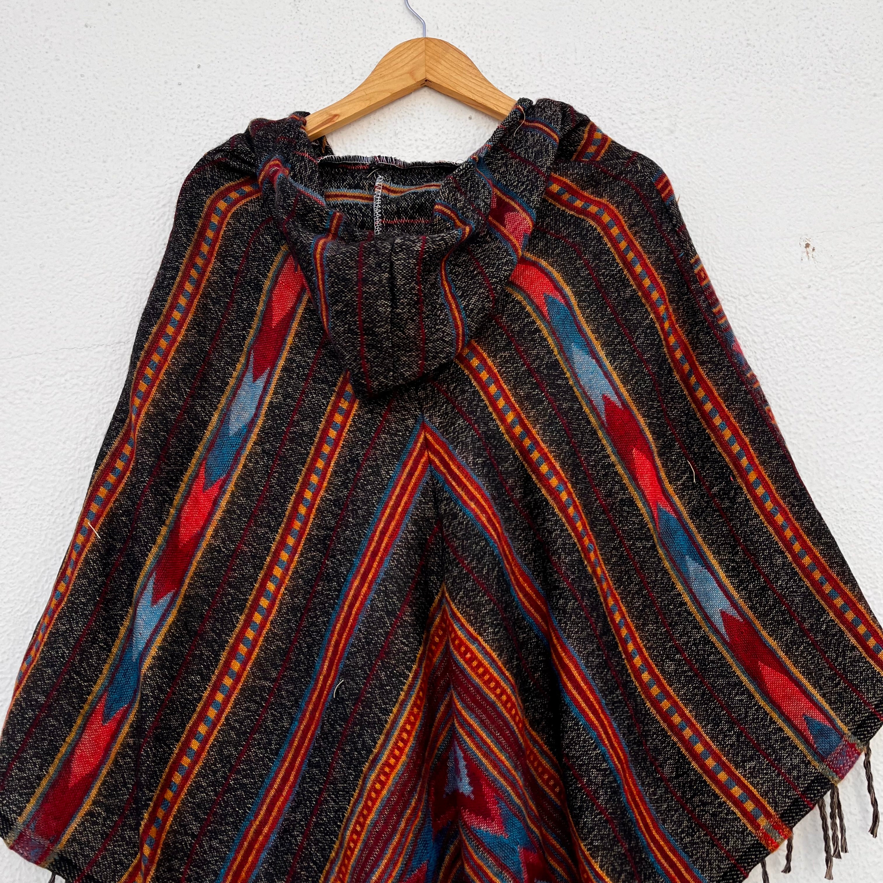 Pahadi Printed Poncho With Hood