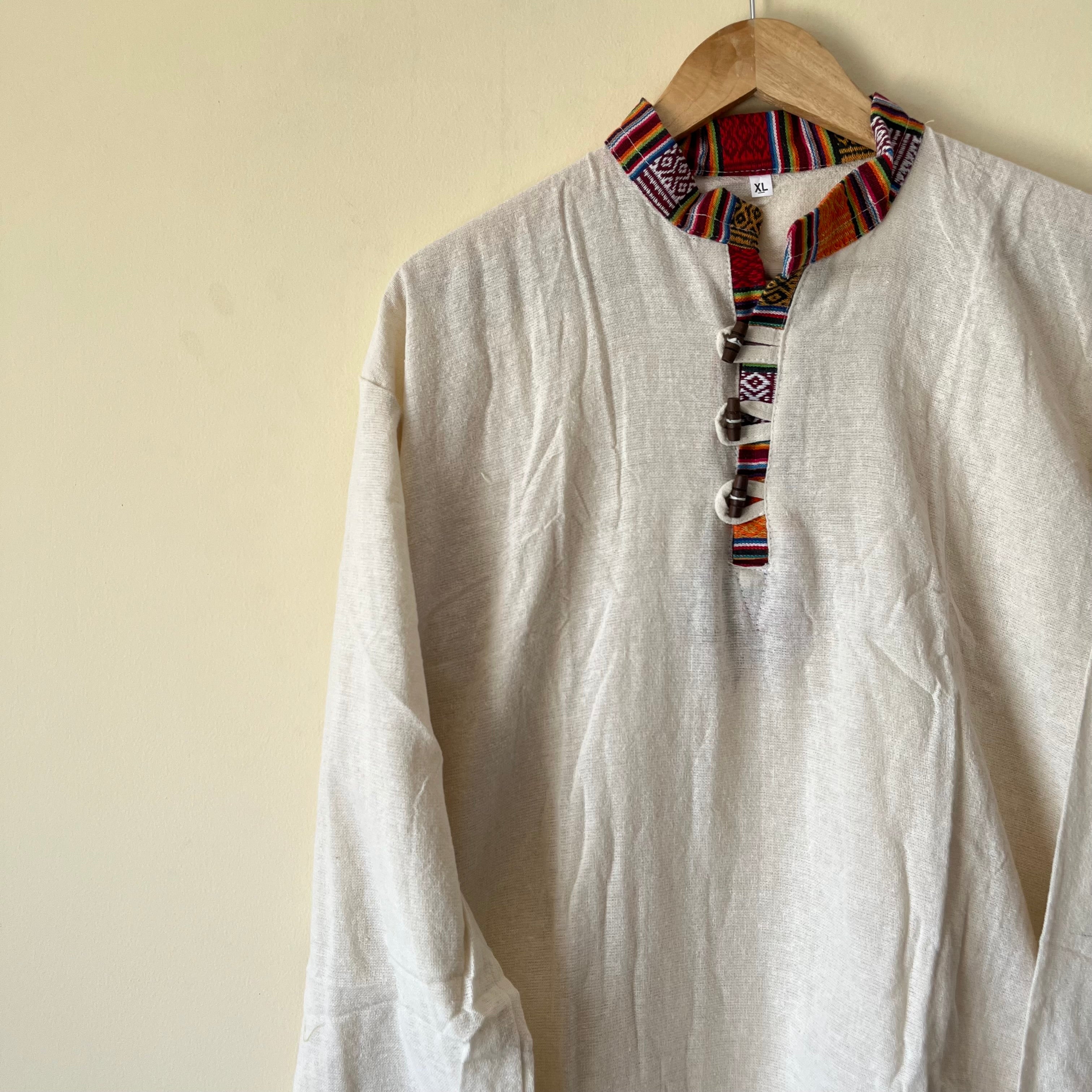 Nepali Kurta - Cream