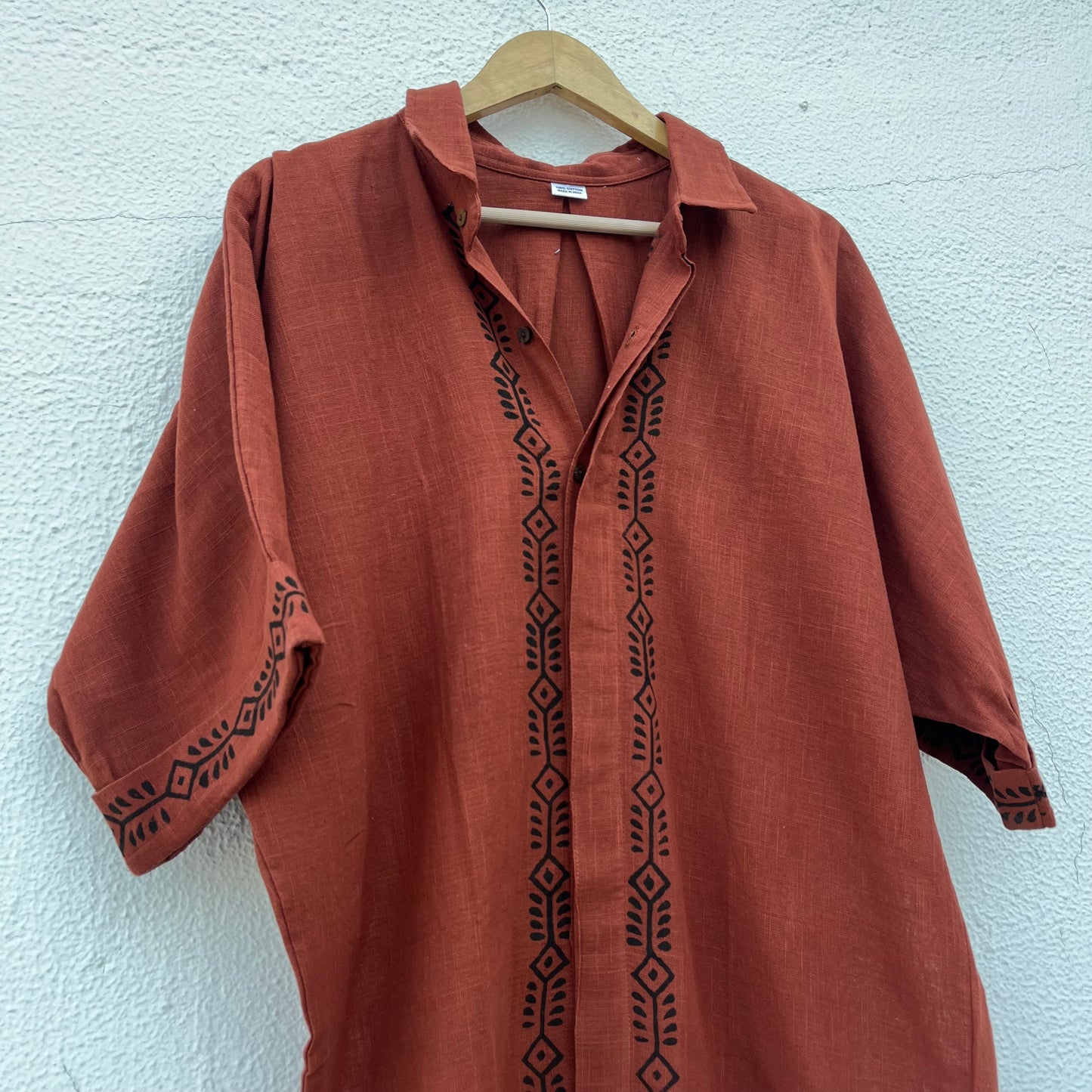 Rahgir Cotton Oversize Shirt 2.0 - Rust Orange