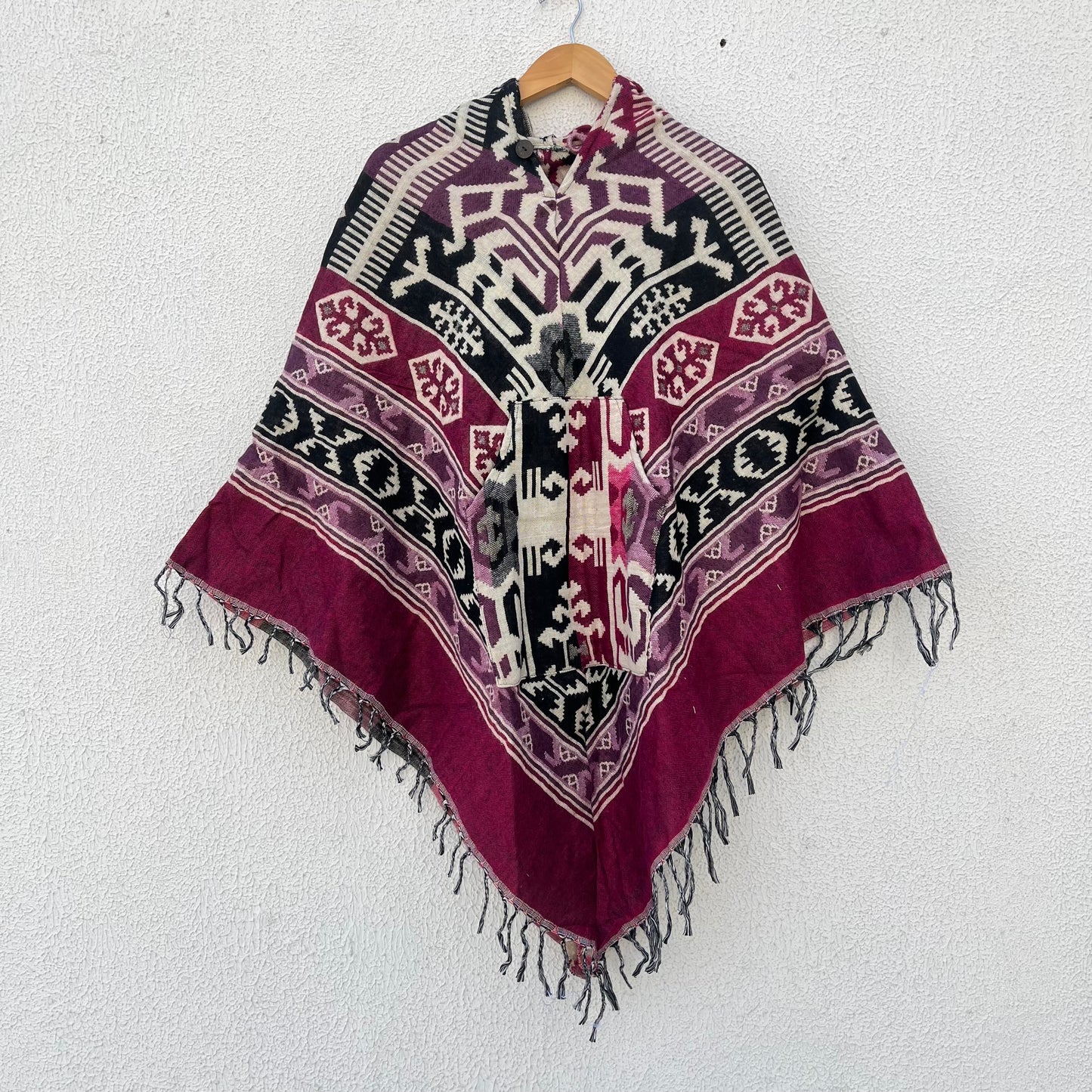 Pahadi Printed Poncho With Hood