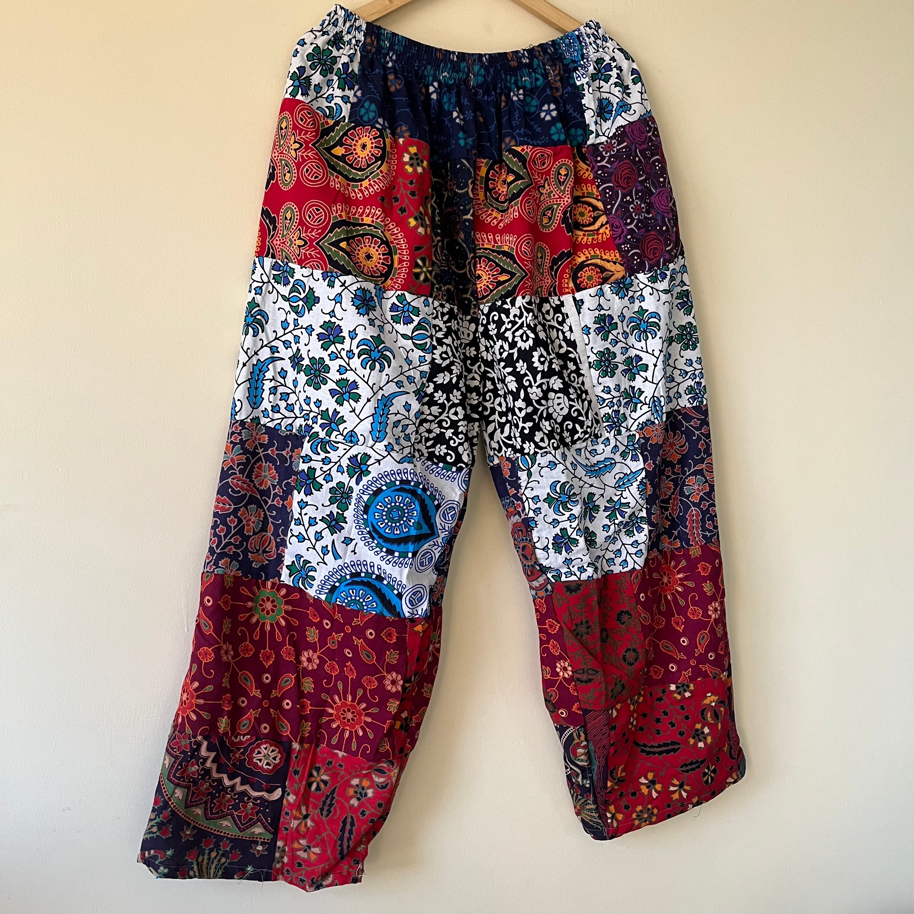 Cotton Patchwork  Pants- Mix Print (Palazzo Style)