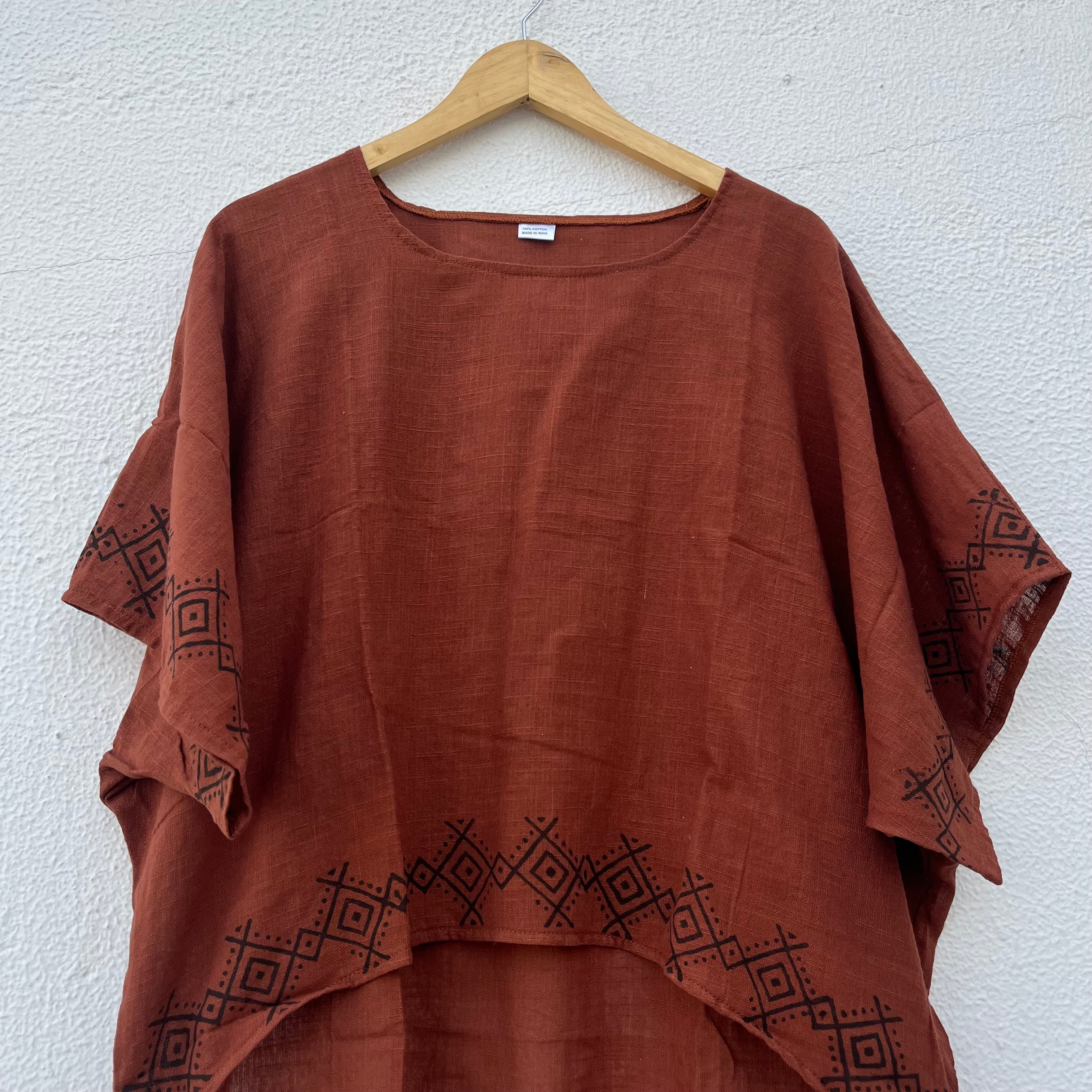 MiMi Cotton Co-ord Set - Rust Orange