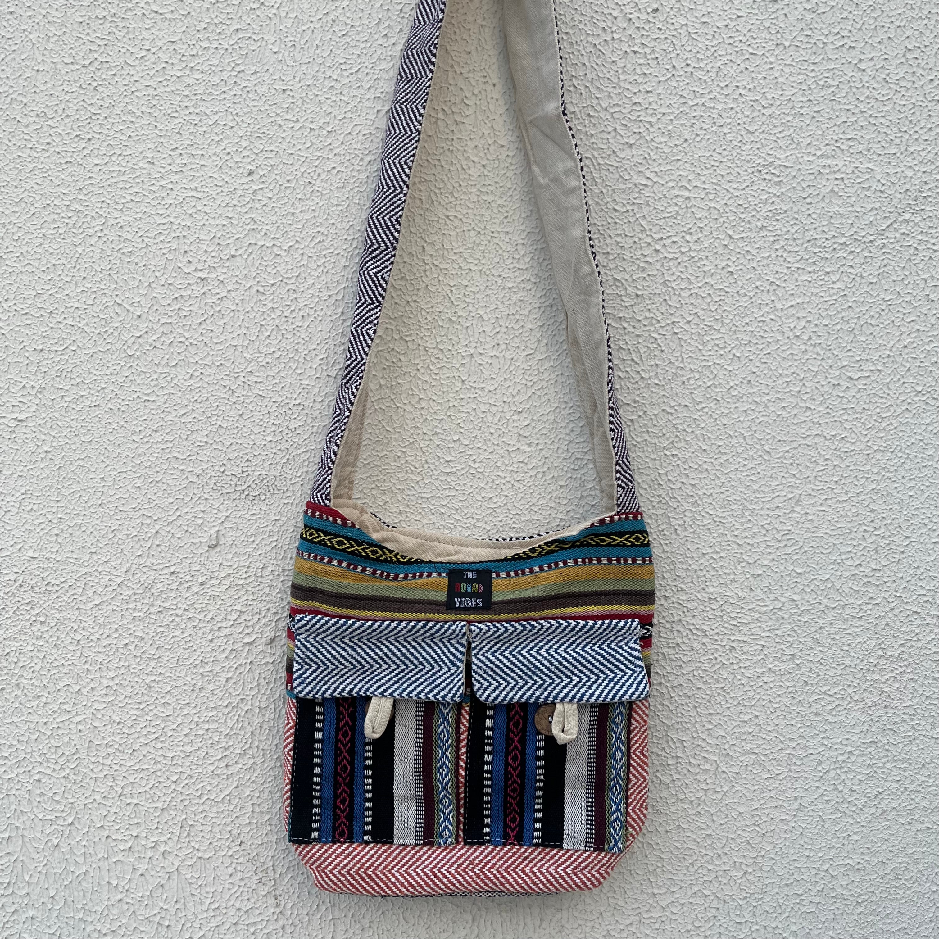 Small Hemp Jhola - Multicolor