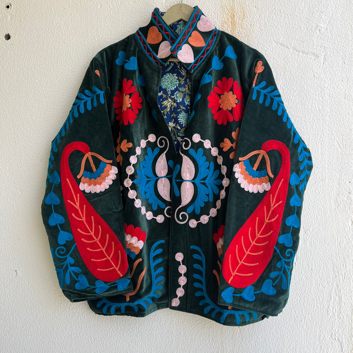 Jaipuri Thread Velvet Jacket