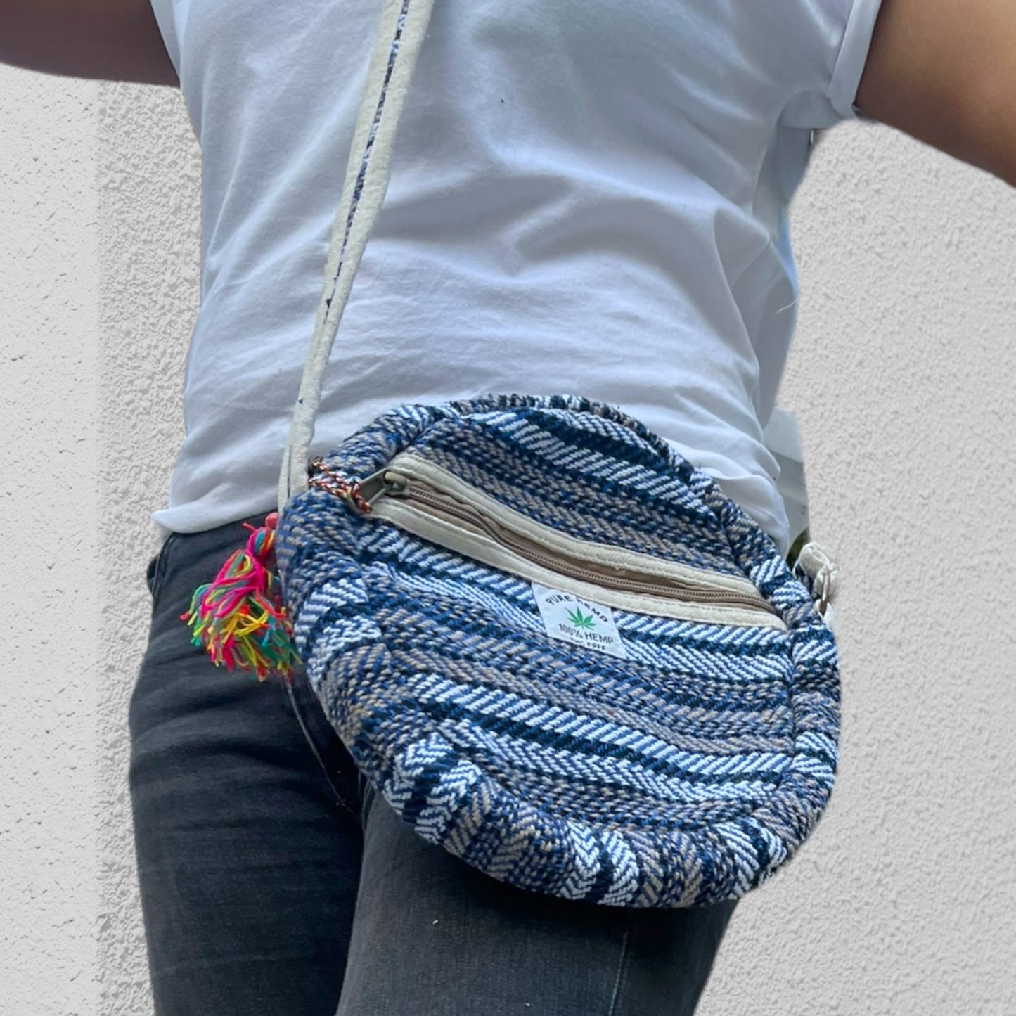 Round Sling Bag - Blue