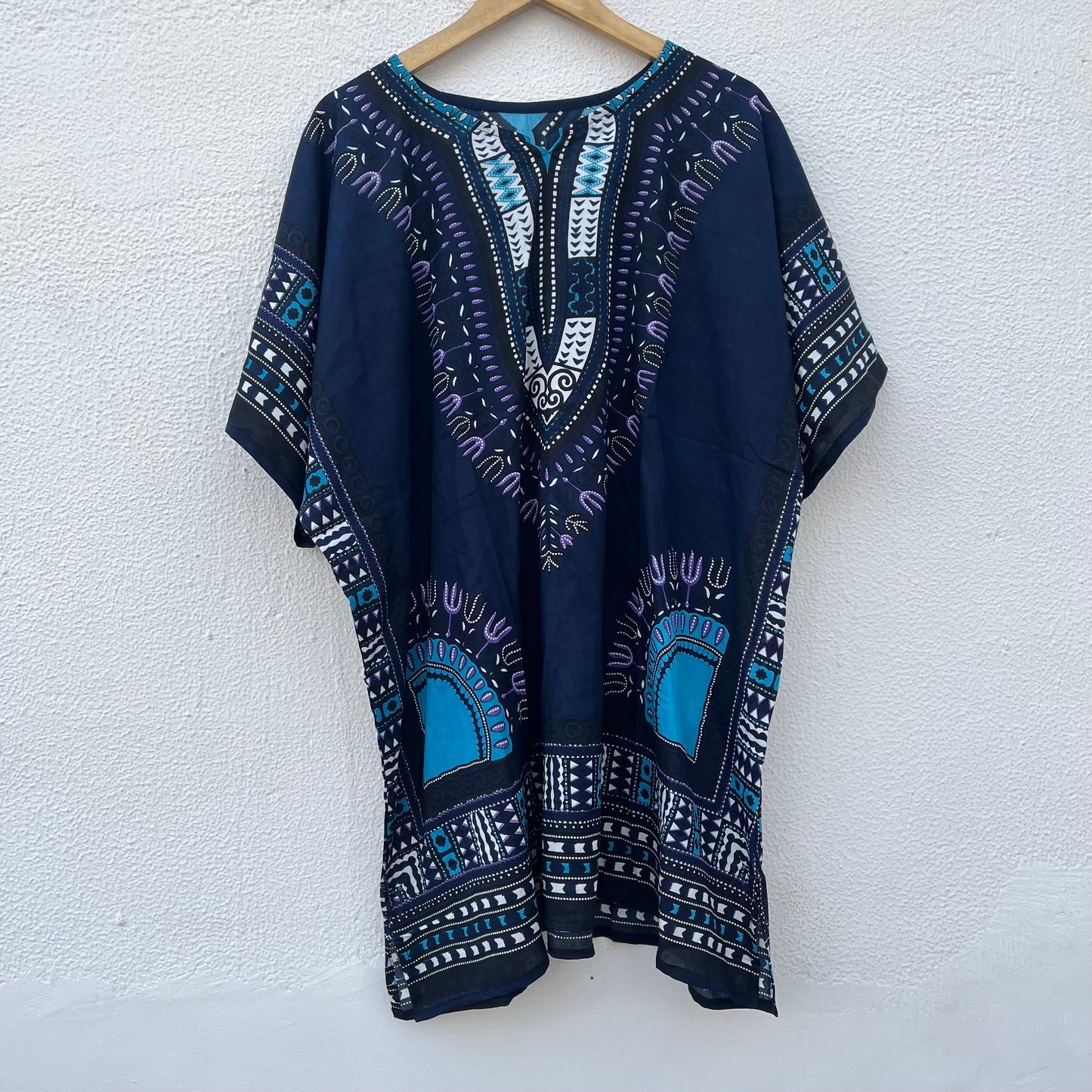 Dashiki Shirt - Navy Blue