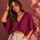 Zyra V-Neck Cotton Top - Mulberry Berry