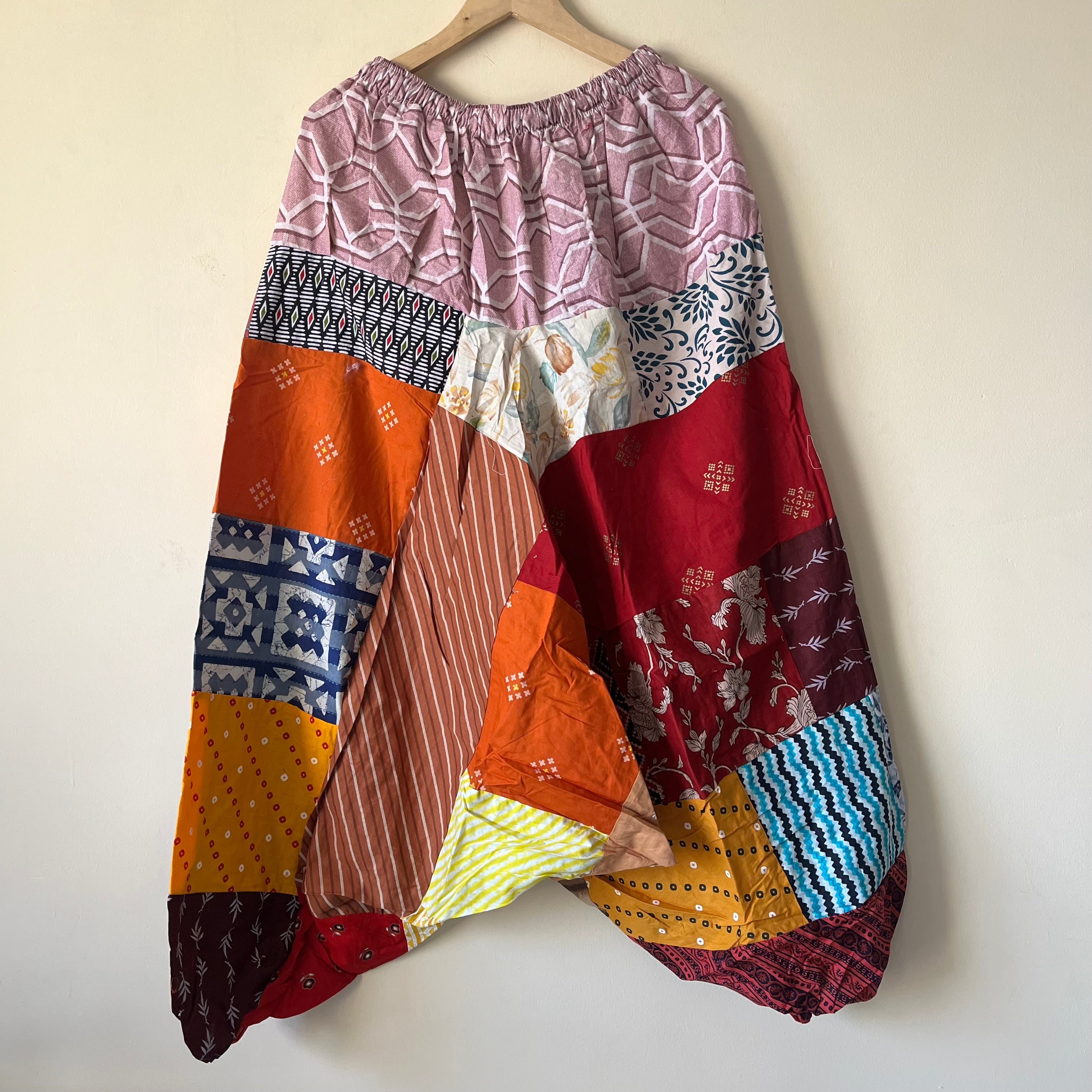 Patchwork Harem Pants