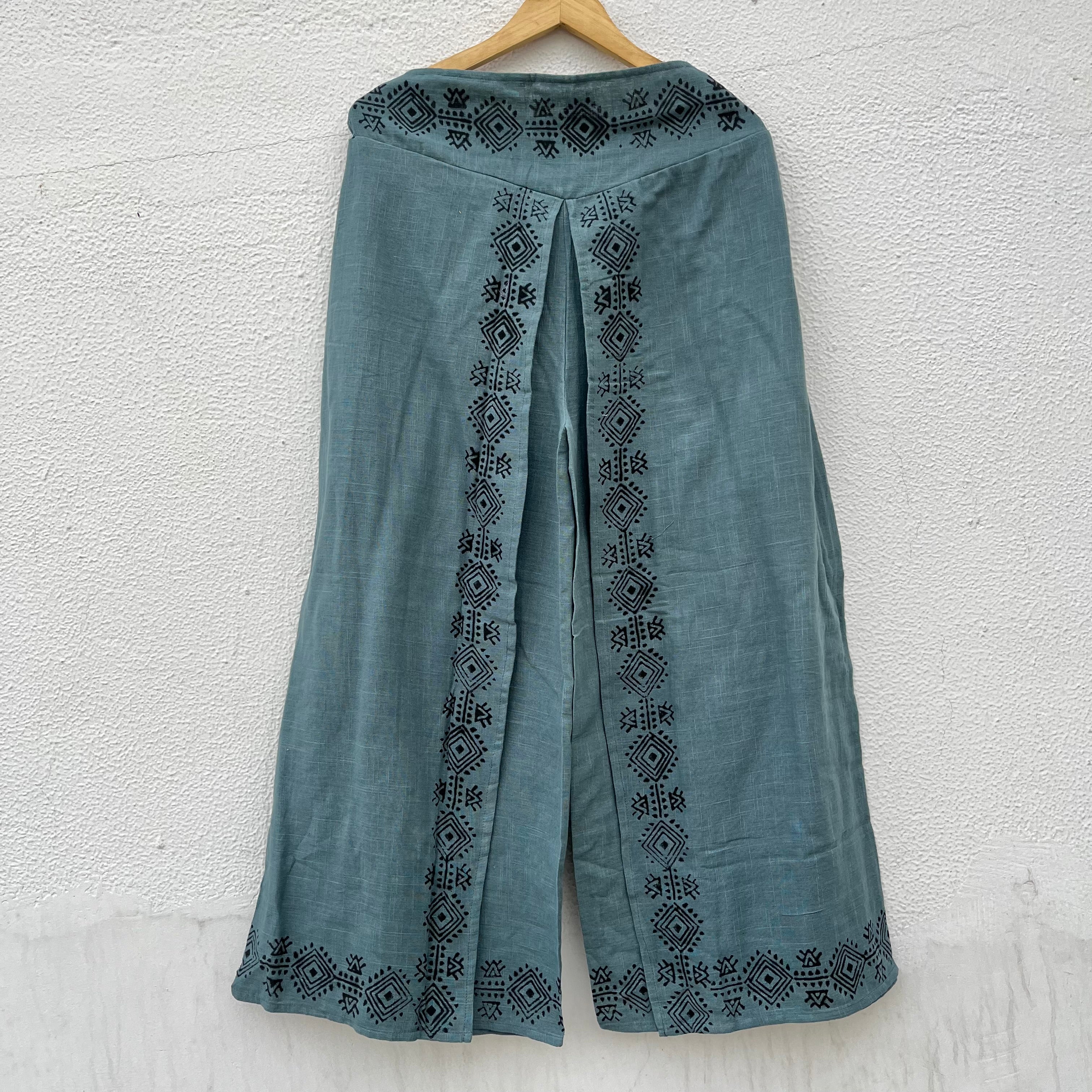 Mastani Cotton Pant- Teal Blue