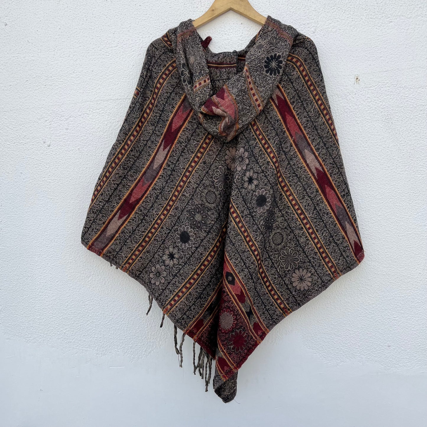 Pahadi Printed Poncho With Hood